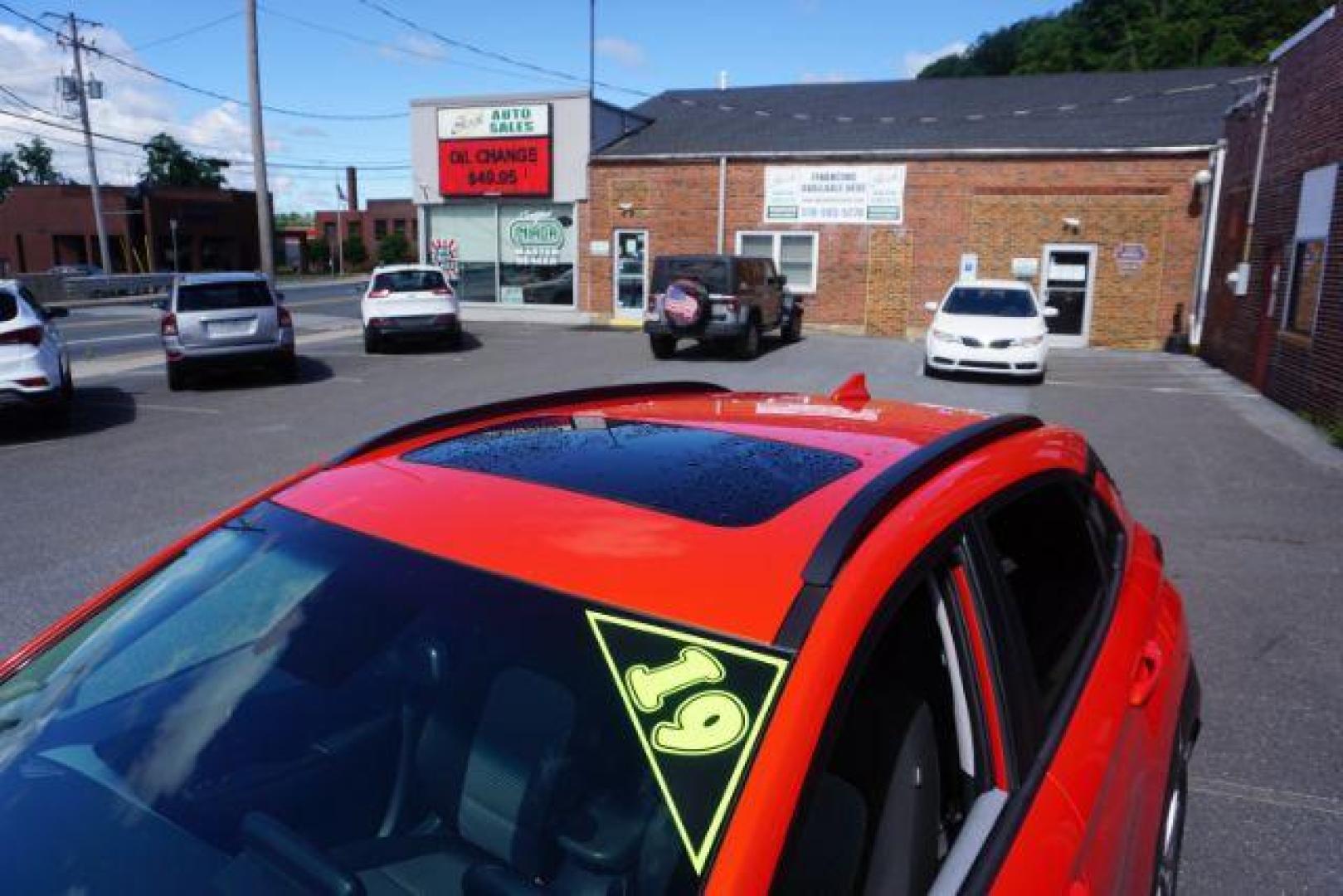 2019 Sunset Orange /Gray/Black, cloth Hyundai Kona SEL w/Contrast Roof AWD (KM8K6CAA6KU) with an 2.0L L4 DOHC 16V engine, 6-Speed Automatic transmission, located at 312 Centre Ave, Schuylkill Haven, PA, 17972, (570) 593-5278, 40.638130, -76.177383 - universal garage door opener - Photo#14