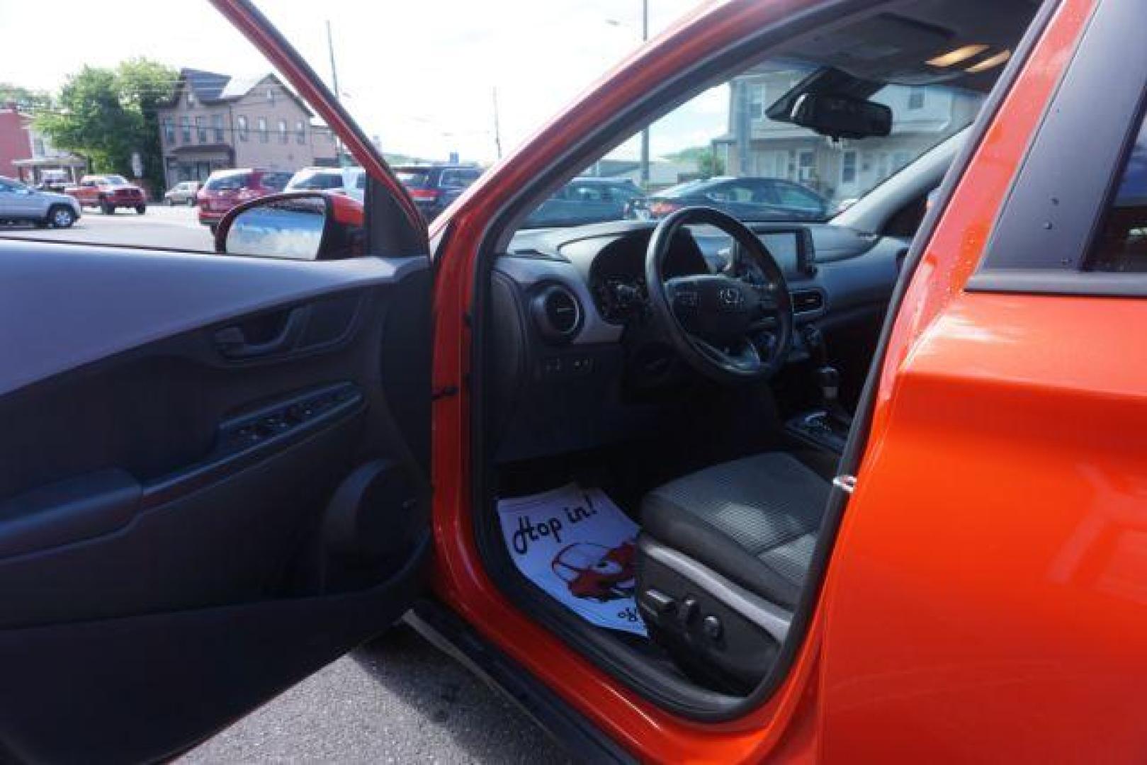 2019 Sunset Orange /Gray/Black, cloth Hyundai Kona SEL w/Contrast Roof AWD (KM8K6CAA6KU) with an 2.0L L4 DOHC 16V engine, 6-Speed Automatic transmission, located at 312 Centre Ave, Schuylkill Haven, PA, 17972, (570) 593-5278, 40.638130, -76.177383 - universal garage door opener - Photo#17