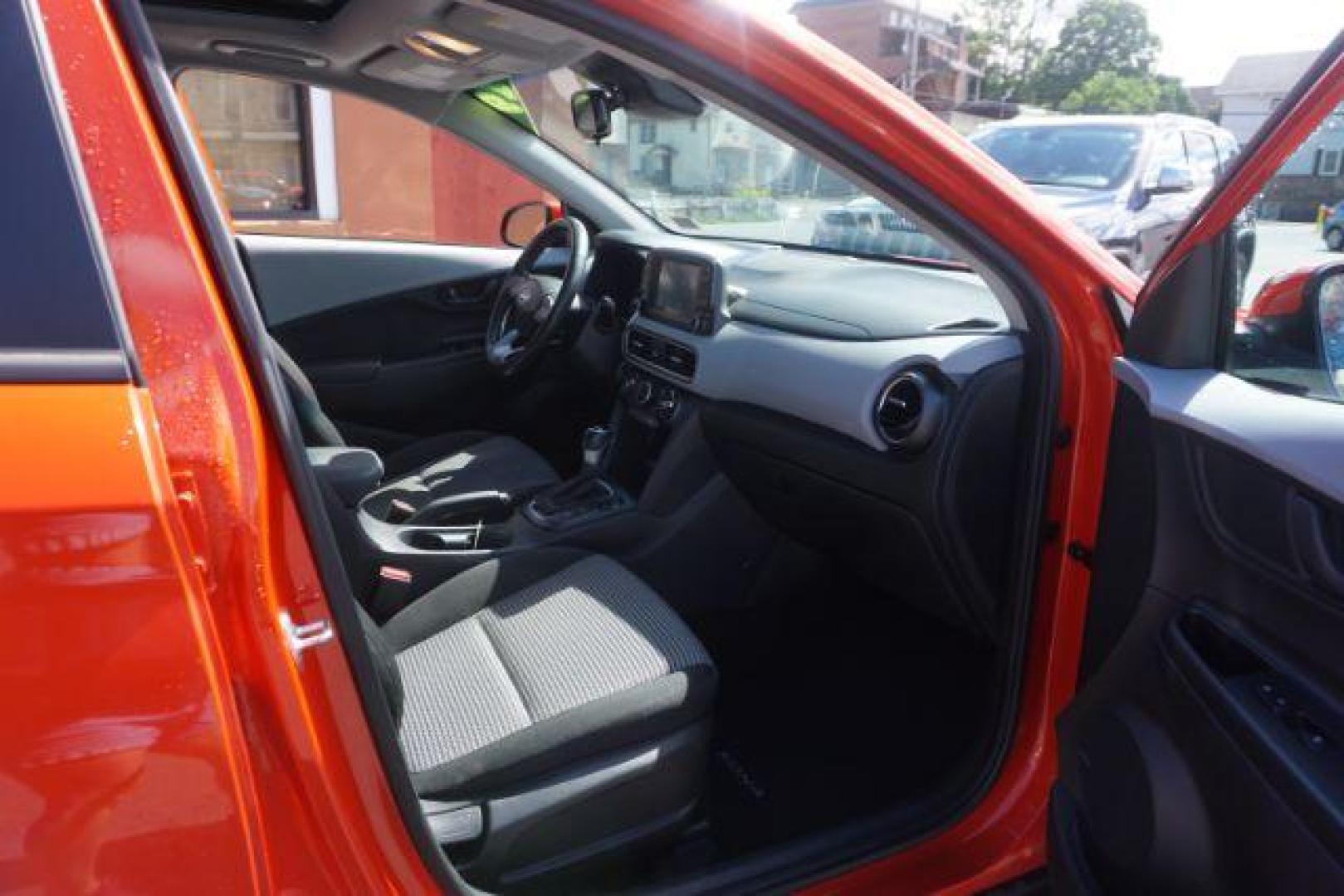 2019 Sunset Orange /Gray/Black, cloth Hyundai Kona SEL w/Contrast Roof AWD (KM8K6CAA6KU) with an 2.0L L4 DOHC 16V engine, 6-Speed Automatic transmission, located at 312 Centre Ave, Schuylkill Haven, PA, 17972, (570) 593-5278, 40.638130, -76.177383 - universal garage door opener - Photo#46