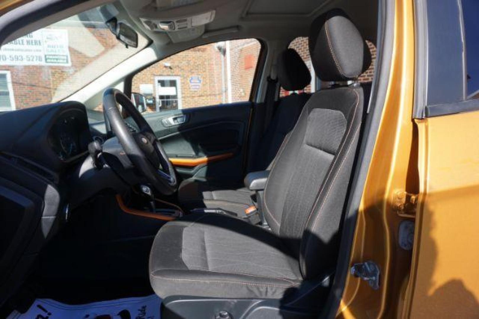 2021 yellow gold /black cloth Ford EcoSport SE AWD (MAJ6S3GL3MC) with an 2.0L L4 DOHC 16V engine, 6-Speed Automatic transmission, located at 312 Centre Ave, Schuylkill Haven, PA, 17972, (570) 593-5278, 40.638130, -76.177383 - LUGGAGE RACK, REMOTE ENGINE STARTER - Photo#23