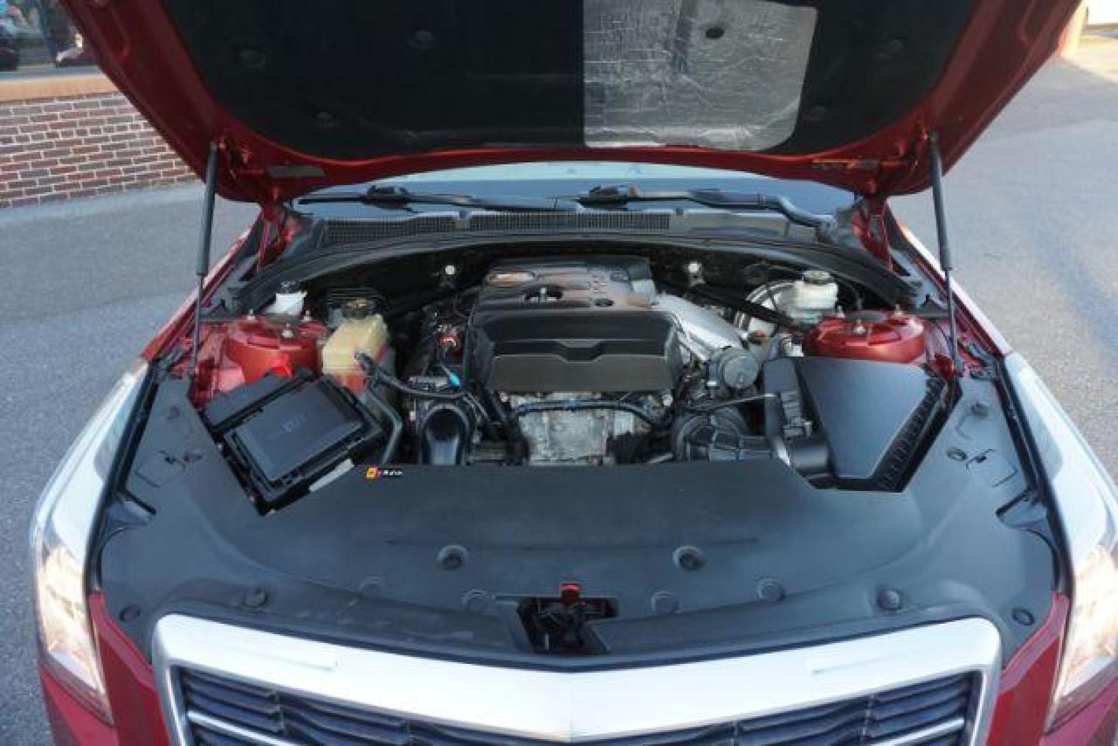 2015 Red Obsession Tintcoat /leather Cadillac ATS 2.0L Turbo Luxury AWD (1G6AH5RX1F0) with an 2.0L L4 DOHC 16V TURBO engine, 6-Speed Automatic transmission, located at 312 Centre Ave, Schuylkill Haven, PA, 17972, (570) 593-5278, 40.638130, -76.177383 - collision avoidance system, lane departure warning, navigation system - Photo#48