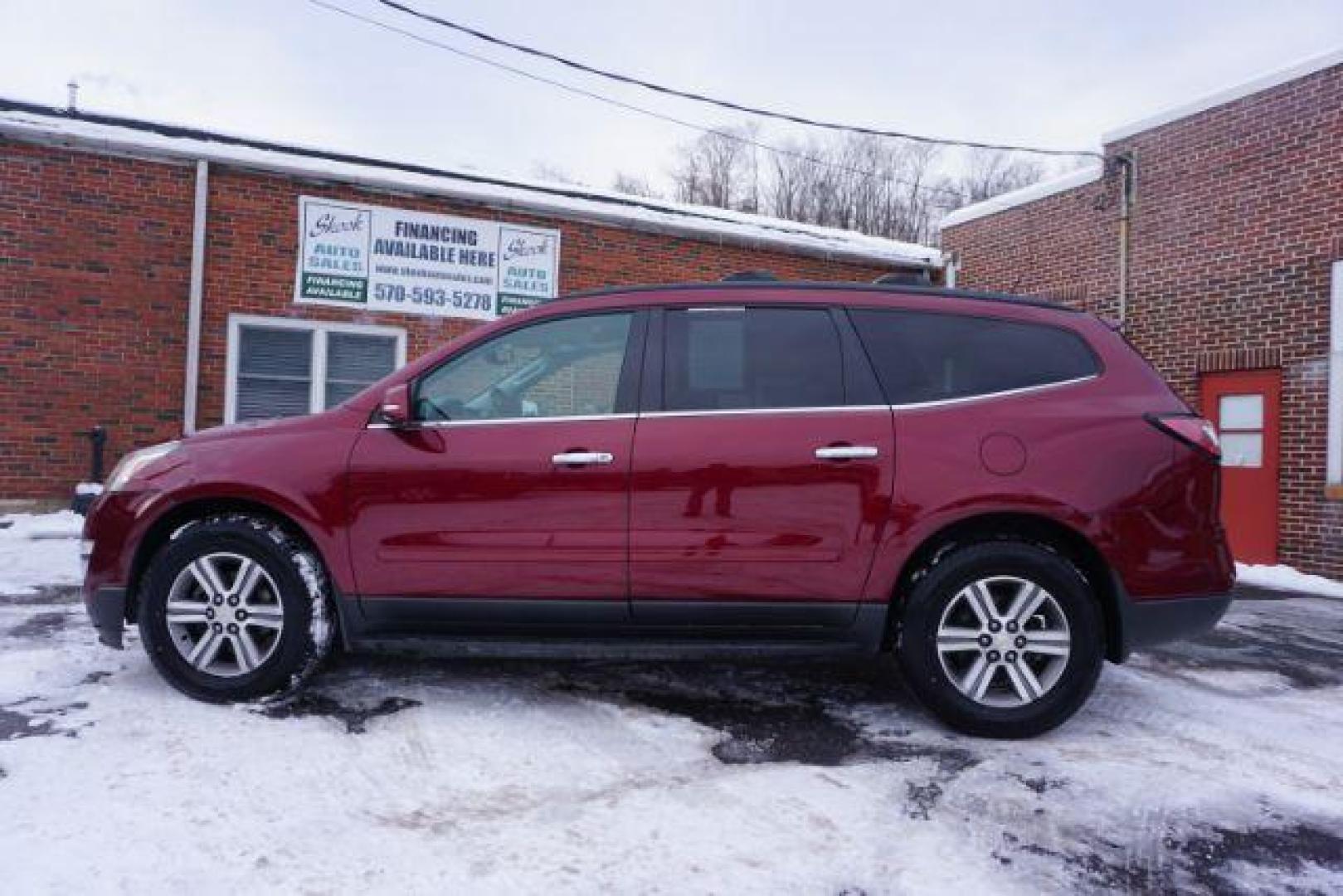 2016 Maroon /Dark Titanium / Light Titanium, premium cloth Chevrolet Traverse 2LT AWD (1GNKVHKD9GJ) with an 3.6L V6 DOHC 24V engine, 6-Speed Automatic transmission, located at 312 Centre Ave, Schuylkill Haven, PA, 17972, (570) 593-5278, 40.638130, -76.177383 - blind spot monitor, drivers seat memory, navigation system, rear bucket seats - Photo#12