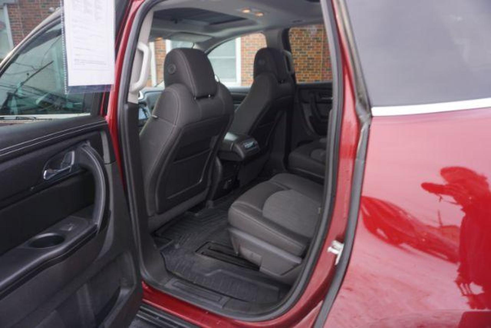 2016 Maroon /Dark Titanium / Light Titanium, premium cloth Chevrolet Traverse 2LT AWD (1GNKVHKD9GJ) with an 3.6L V6 DOHC 24V engine, 6-Speed Automatic transmission, located at 312 Centre Ave, Schuylkill Haven, PA, 17972, (570) 593-5278, 40.638130, -76.177383 - blind spot monitor, drivers seat memory, navigation system, rear bucket seats - Photo#30