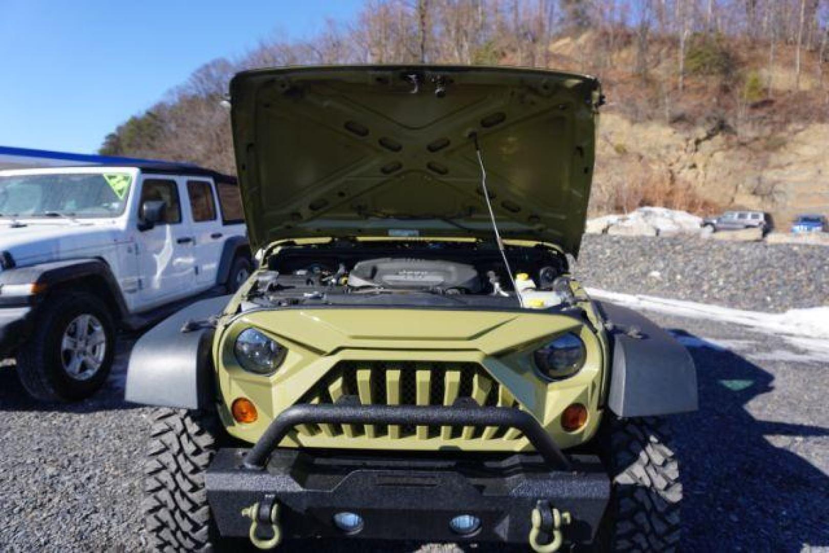 2013 Commando Green /Black Cloth Interior Jeep Wrangler Sport 4WD (1C4AJWAG7DL) with an 3.6L V6 DOHC 24V FFV engine, 6-Speed Manual transmission, located at 312 Centre Ave, Schuylkill Haven, PA, 17972, (570) 593-5278, 40.638130, -76.177383 - bluetooth, locking limited slip differential, towing pkg - Photo#43
