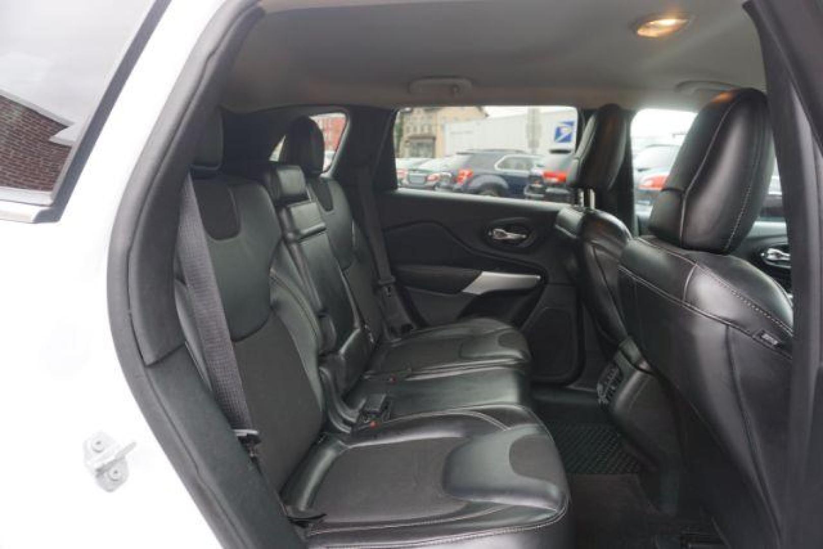 2018 Bright White Clear Coat /Black, leather/cloth Jeep Cherokee Latitude Plus 4WD (1C4PJMLX3JD) with an 3.2L V6 DOHC 24V engine, 9-Speed Automatic transmission, located at 312 Centre Ave, Schuylkill Haven, PA, 17972, (570) 593-5278, 40.638130, -76.177383 - Heated front seats, luggage rack, navigation, rear parking sensors, remote engine starter - Photo#49