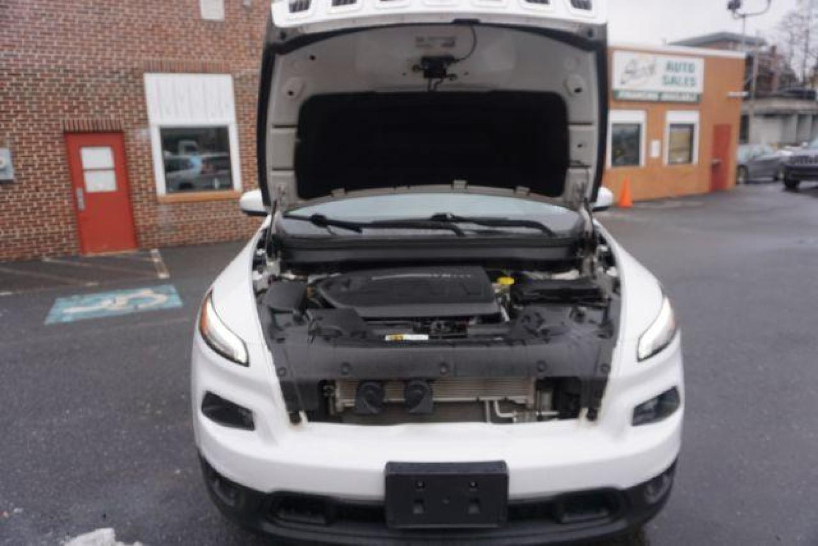 2018 Bright White Clear Coat /Black, leather/cloth Jeep Cherokee Latitude Plus 4WD (1C4PJMLX3JD) with an 3.2L V6 DOHC 24V engine, 9-Speed Automatic transmission, located at 312 Centre Ave, Schuylkill Haven, PA, 17972, (570) 593-5278, 40.638130, -76.177383 - Heated front seats, luggage rack, navigation, rear parking sensors, remote engine starter - Photo#56