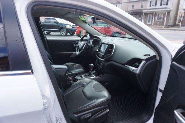 2018 Bright White Clear Coat /Black, leather/cloth Jeep Cherokee Latitude Plus 4WD (1C4PJMLX3JD) with an 3.2L V6 DOHC 24V engine, 9-Speed Automatic transmission, located at 312 Centre Ave, Schuylkill Haven, PA, 17972, (570) 593-5278, 40.638130, -76.177383 - Heated front seats, luggage rack, navigation, rear parking sensors, remote engine starter - Photo#52