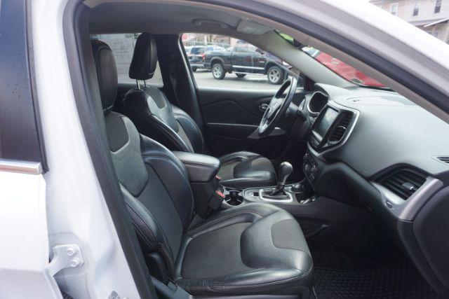 2018 Bright White Clear Coat /Black, leather/cloth Jeep Cherokee Latitude Plus 4WD (1C4PJMLX3JD) with an 3.2L V6 DOHC 24V engine, 9-Speed Automatic transmission, located at 312 Centre Ave, Schuylkill Haven, PA, 17972, (570) 593-5278, 40.638130, -76.177383 - Heated front seats, luggage rack, navigation, rear parking sensors, remote engine starter - Photo#53