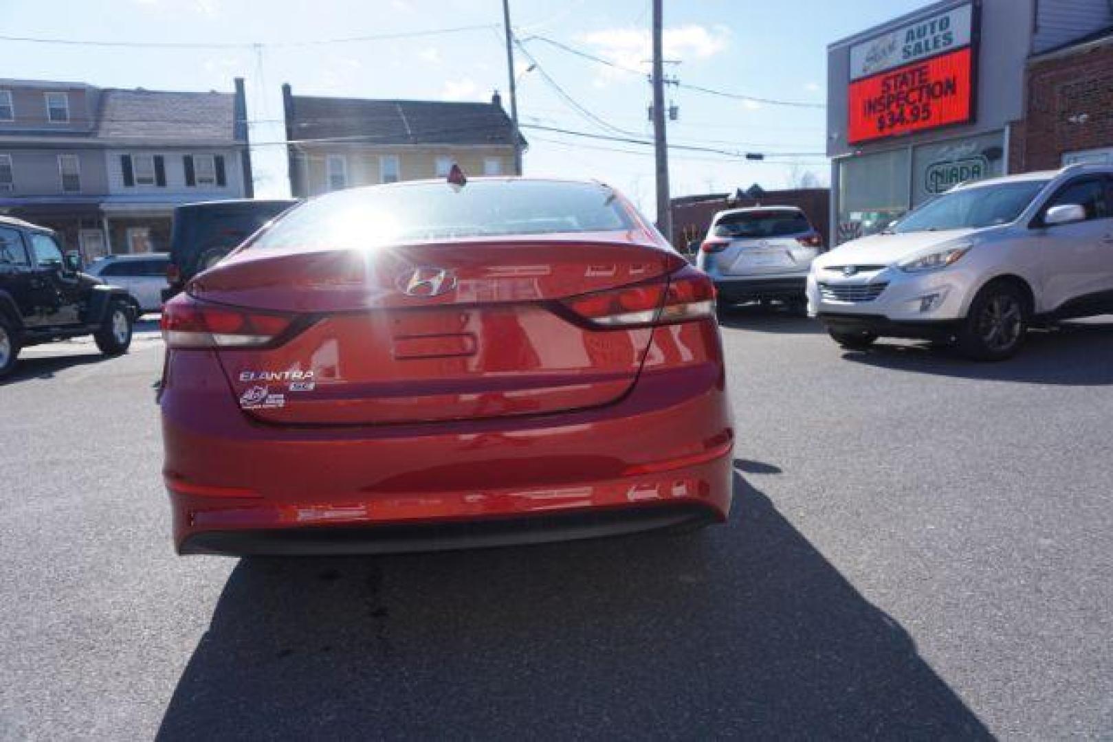 2017 red /beige hyundai Elantra SE SE (KMHD74LF6HU) with an 2.0 engine, auto transmission, located at 312 Centre Ave, Schuylkill Haven, PA, 17972, (570) 593-5278, 40.638130, -76.177383 - aluminum/alloy wheels - Photo#12