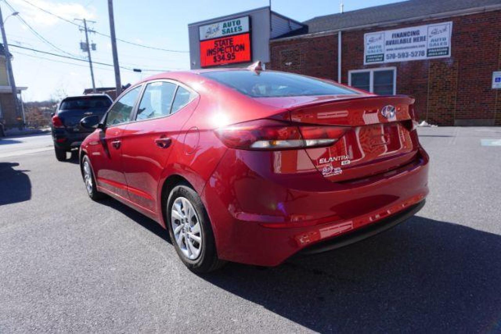 2017 red /beige hyundai Elantra SE SE (KMHD74LF6HU) with an 2.0 engine, auto transmission, located at 312 Centre Ave, Schuylkill Haven, PA, 17972, (570) 593-5278, 40.638130, -76.177383 - aluminum/alloy wheels - Photo#14