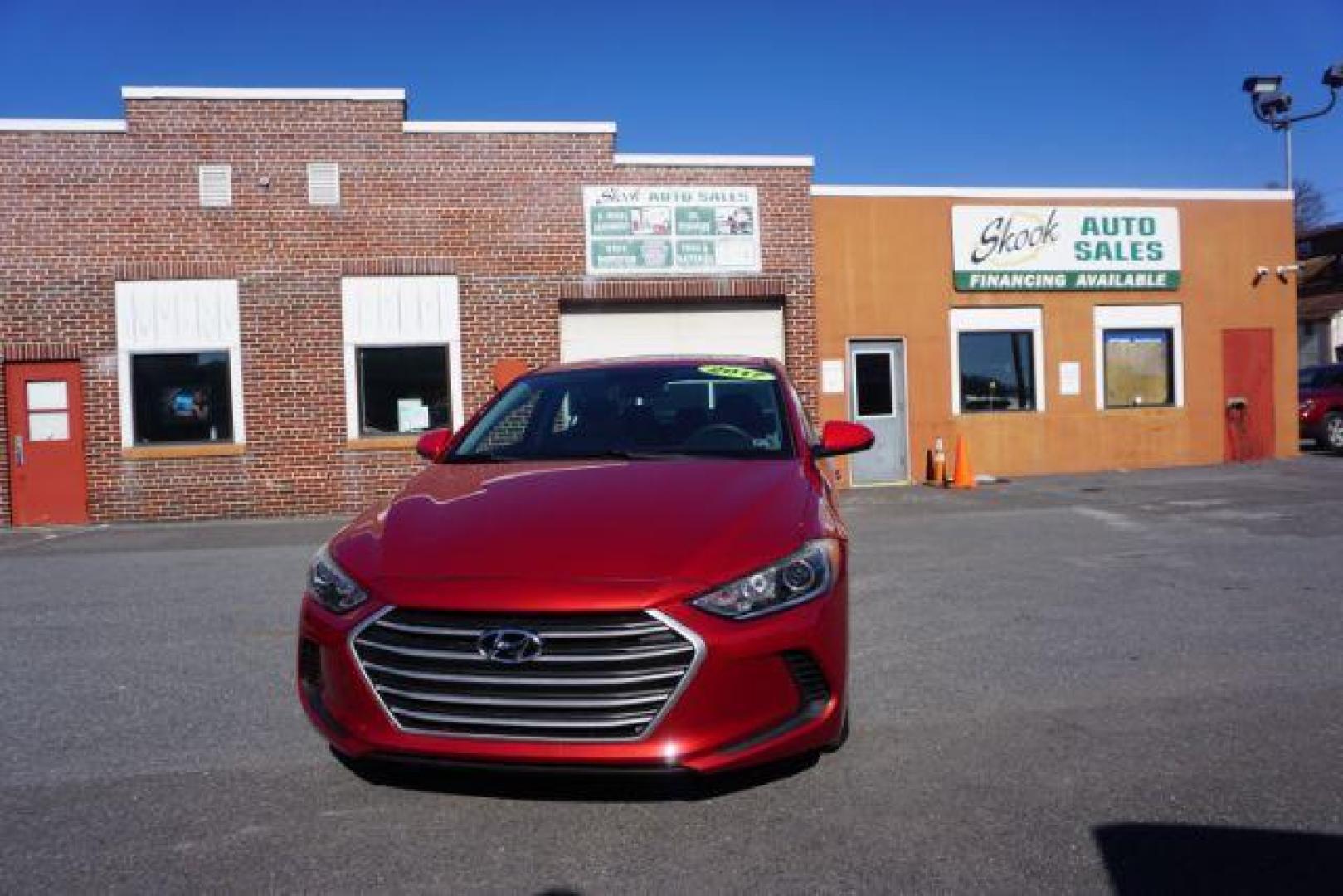 2017 red /beige hyundai Elantra SE SE (KMHD74LF6HU) with an 2.0 engine, auto transmission, located at 312 Centre Ave, Schuylkill Haven, PA, 17972, (570) 593-5278, 40.638130, -76.177383 - aluminum/alloy wheels - Photo#3