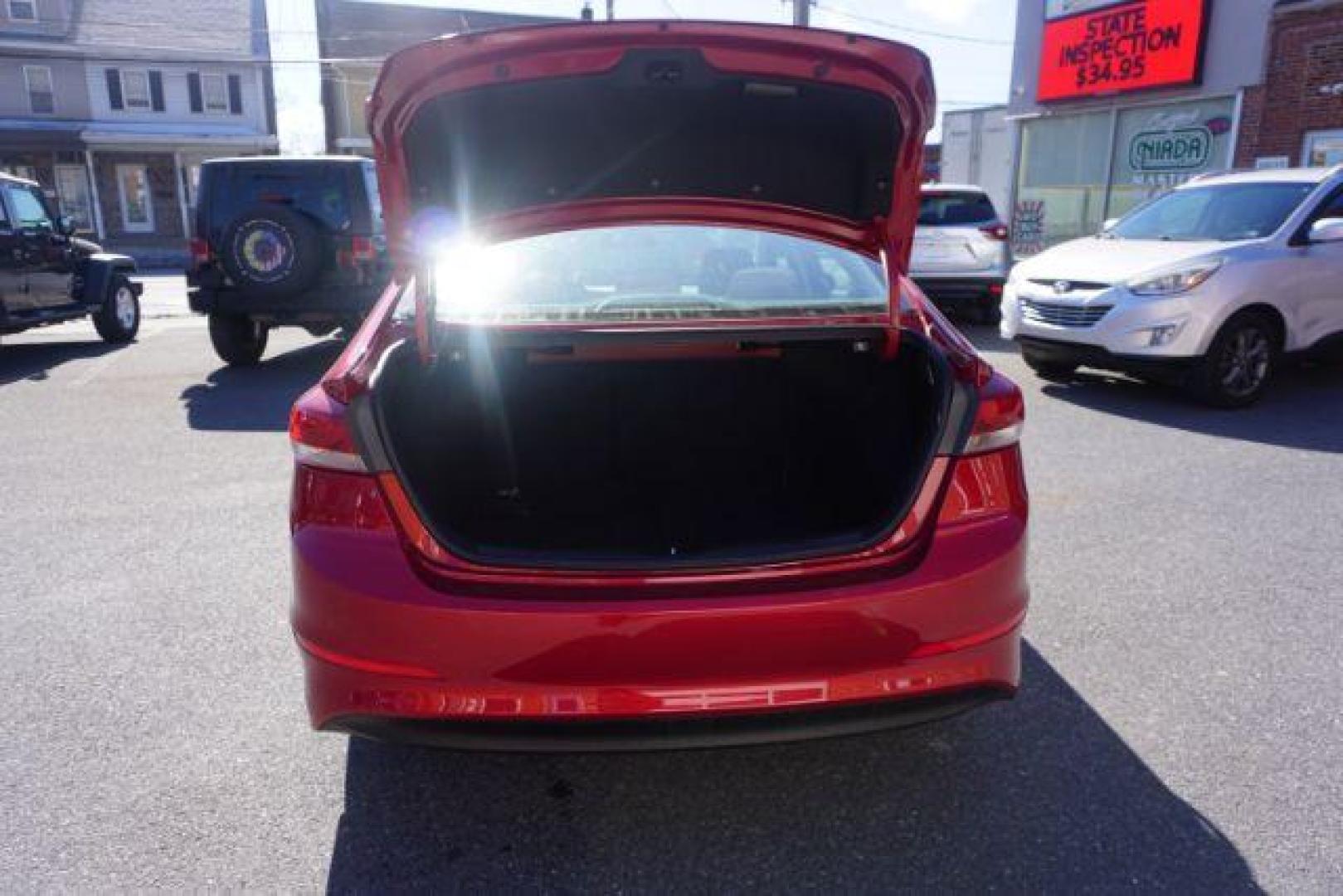 2017 red /beige hyundai Elantra SE SE (KMHD74LF6HU) with an 2.0 engine, auto transmission, located at 312 Centre Ave, Schuylkill Haven, PA, 17972, (570) 593-5278, 40.638130, -76.177383 - aluminum/alloy wheels - Photo#40