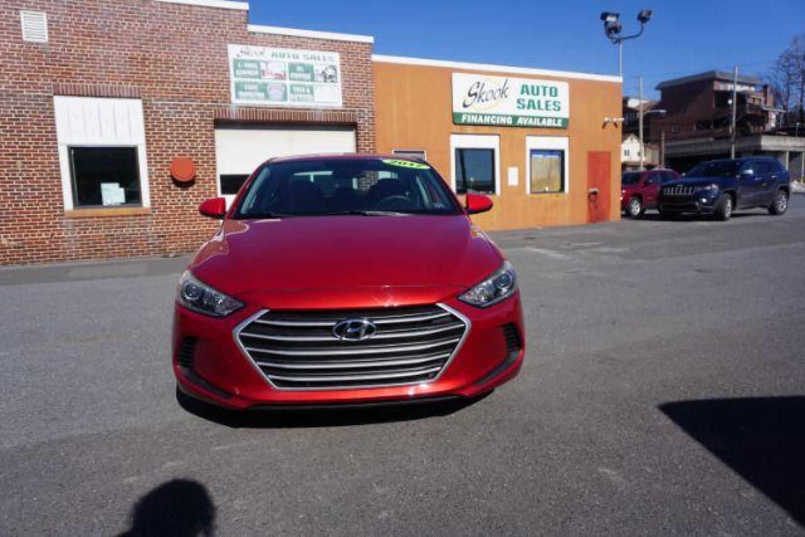 2017 red /beige hyundai Elantra SE SE (KMHD74LF6HU) with an 2.0 engine, auto transmission, located at 312 Centre Ave, Schuylkill Haven, PA, 17972, (570) 593-5278, 40.638130, -76.177383 - aluminum/alloy wheels - Photo#4