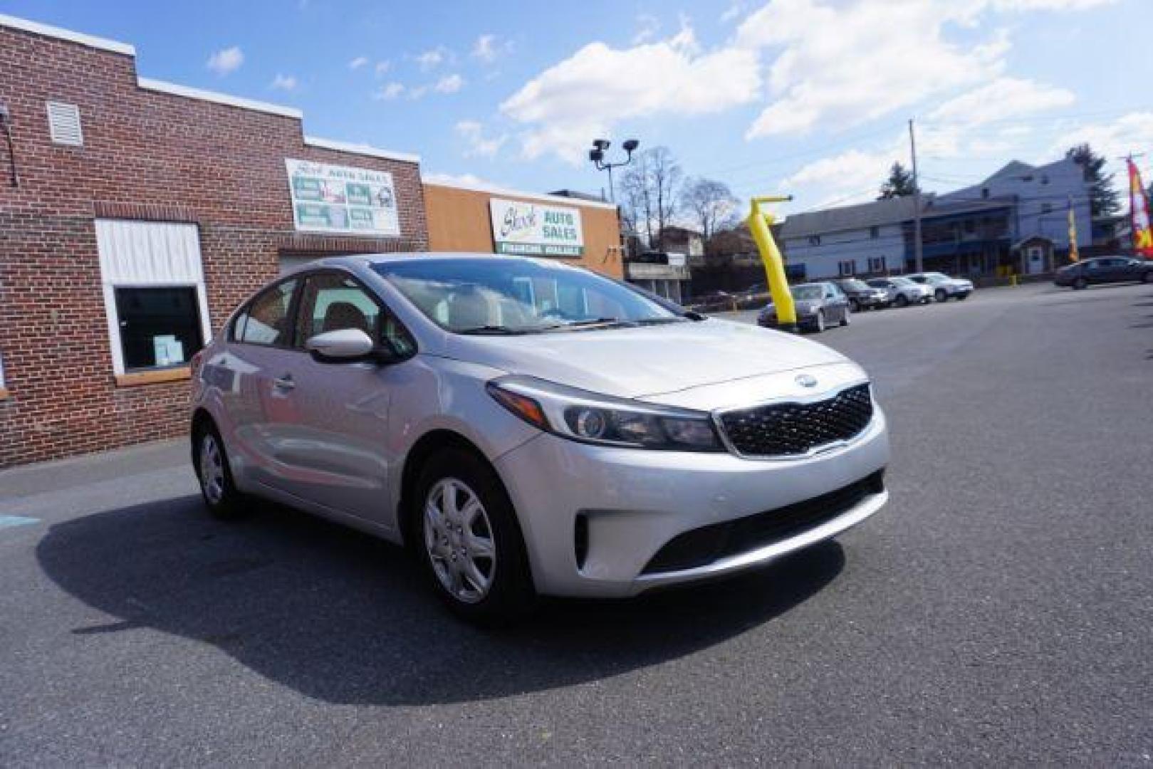2017 Silky Silver /Gray Kia Forte LX (3KPFK4A74HE) with an 2L I-4 DOHC engine, located at 312 Centre Ave, Schuylkill Haven, PA, 17972, (570) 593-5278, 40.638130, -76.177383 - aluminum/alloy wheels - Photo#5