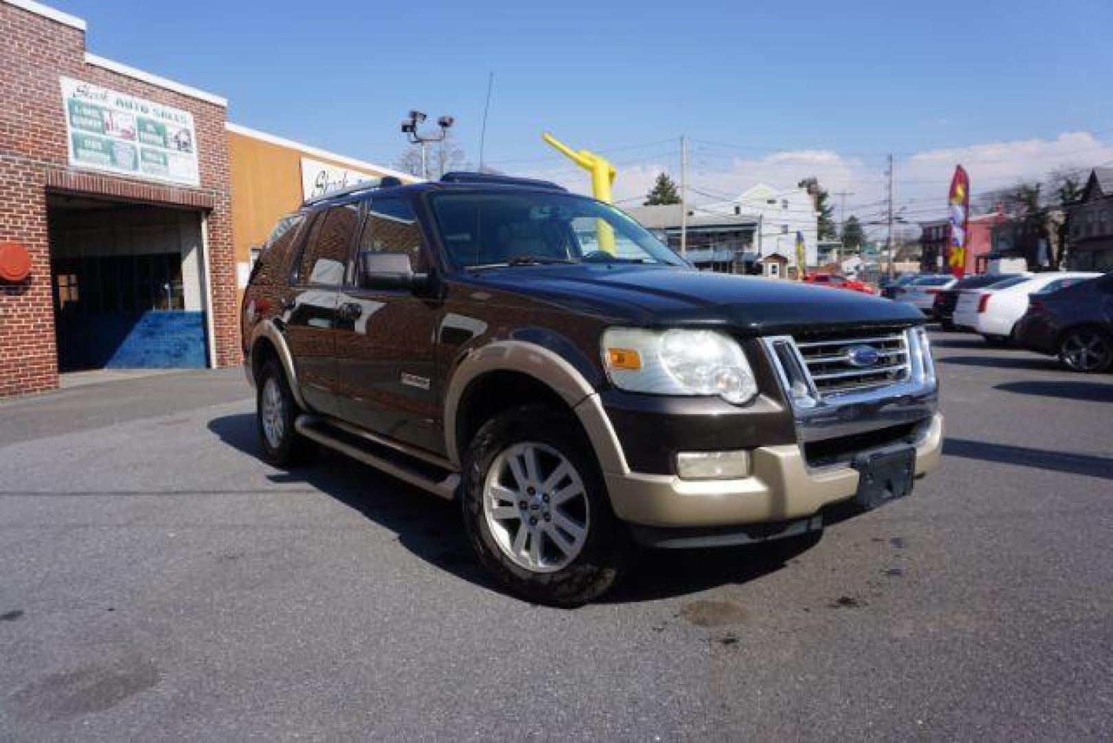 2006 Brown Ford Explorer Eddie Bauer 4.0L 4WD (1FMEU74E06U) with an 4.0L V6 SOHC 16V engine, 5-Speed Automatic transmission, located at 312 Centre Ave, Schuylkill Haven, PA, 17972, (570) 593-5278, 40.638130, -76.177383 - leather seats, power sunroof, towing pkg - Photo#6