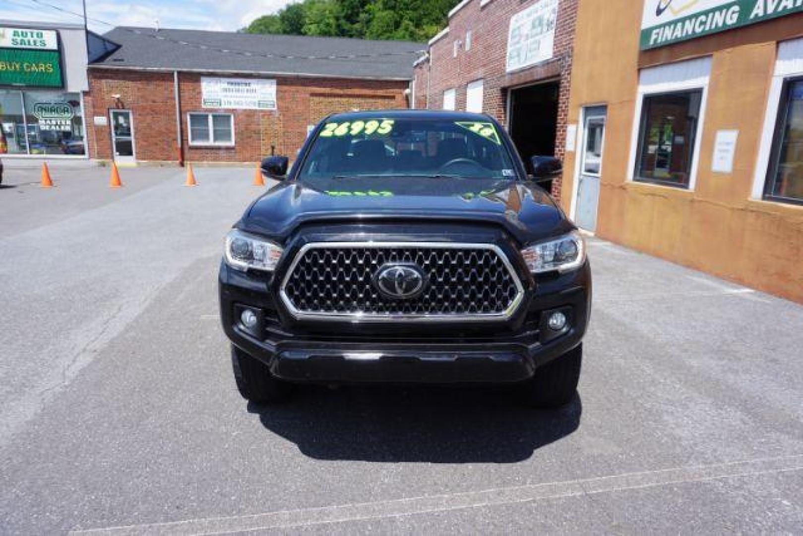 2018 Midnight Black Metallic Toyota Tacoma SR V6 | SR5 V6 | TRD Sport | TRD Off Road | TRD Pro | Limited (5TFCZ5AN4JX) with an 3.5L V-6 port/direct injection engine, located at 312 Centre Ave, Schuylkill Haven, PA, 17972, (570) 593-5278, 40.638130, -76.177383 - Aluminum/alloy wheels, Navigation system, rear parking sensor, hard bed cover, towing pkg - Photo#2