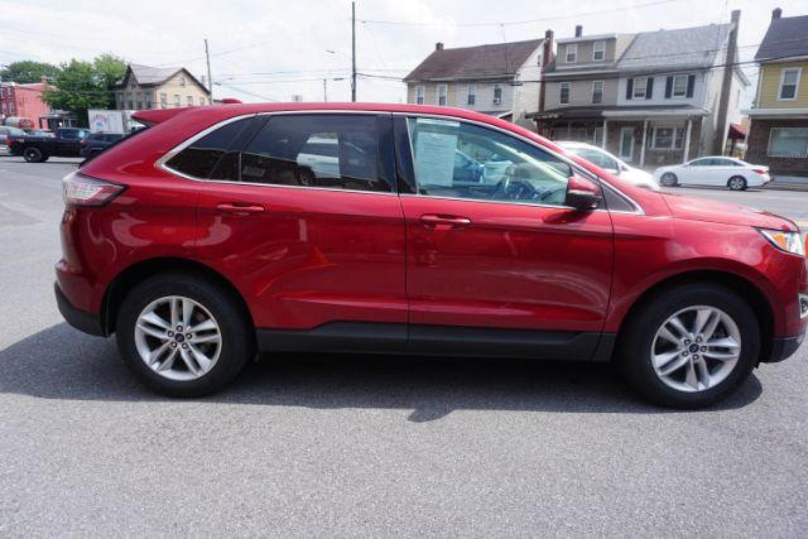 2016 Ruby Red Metallic Tinted Clearcoat Ford Edge SEL (2FMPK4J91GB) , located at 312 Centre Ave, Schuylkill Haven, PA, 17972, (570) 593-5278, 40.638130, -76.177383 - Photo#35