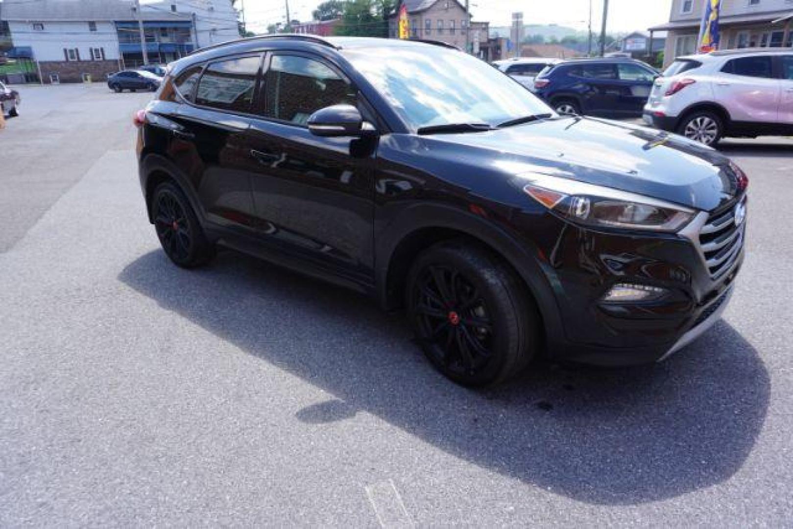 2017 Black Noir Pearl /Black Hyundai Tucson Night (KM8J3CA29HU) with an 1.6L I-4 gasoline direct injection engine, located at 312 Centre Ave, Schuylkill Haven, PA, 17972, (570) 593-5278, 40.638130, -76.177383 - Photo#8
