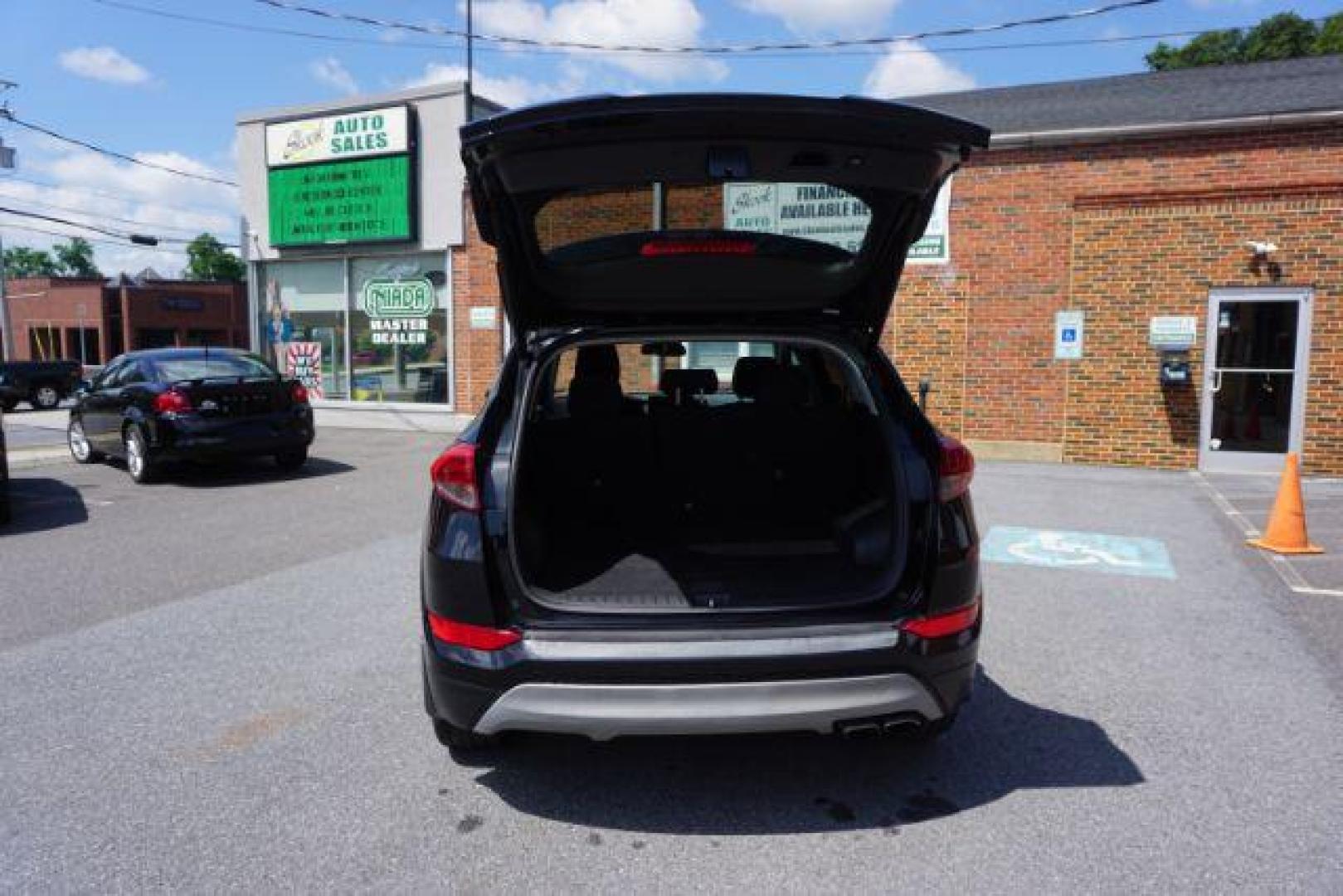 2017 Black Noir Pearl /Black Hyundai Tucson Night (KM8J3CA29HU) with an 1.6L I-4 gasoline direct injection engine, located at 312 Centre Ave, Schuylkill Haven, PA, 17972, (570) 593-5278, 40.638130, -76.177383 - Photo#18