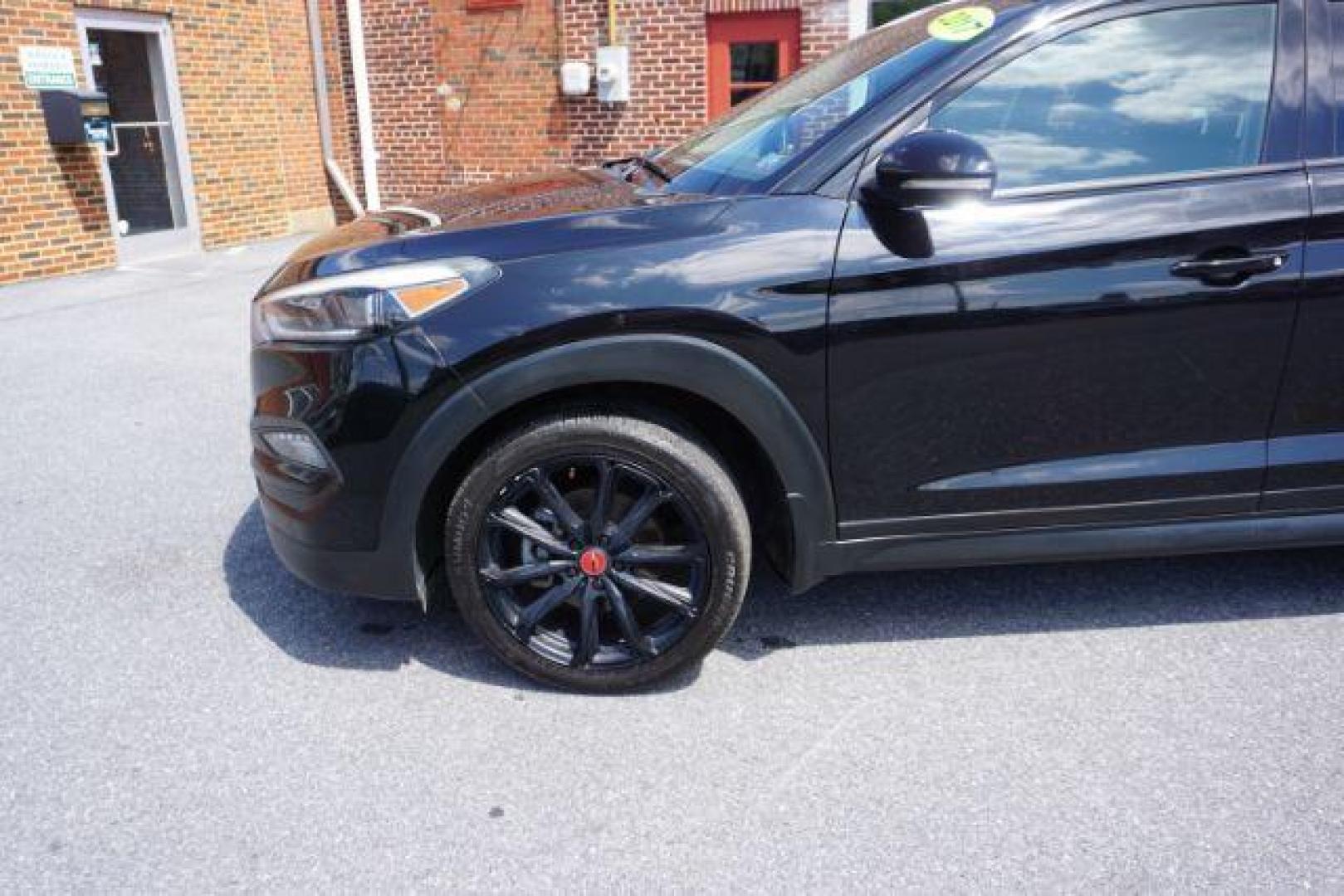 2017 Black Noir Pearl /Black Hyundai Tucson Night (KM8J3CA29HU) with an 1.6L I-4 gasoline direct injection engine, located at 312 Centre Ave, Schuylkill Haven, PA, 17972, (570) 593-5278, 40.638130, -76.177383 - Photo#1