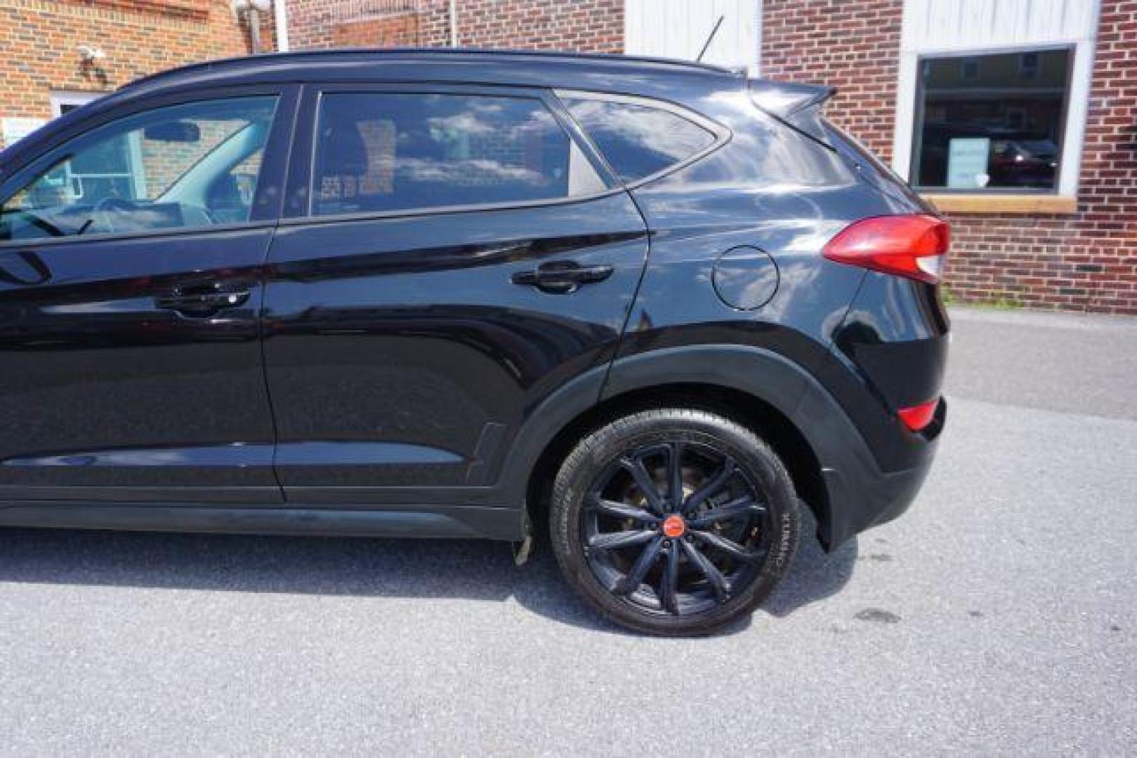 2017 Black Noir Pearl /Black Hyundai Tucson Night (KM8J3CA29HU) with an 1.6L I-4 gasoline direct injection engine, located at 312 Centre Ave, Schuylkill Haven, PA, 17972, (570) 593-5278, 40.638130, -76.177383 - Photo#2