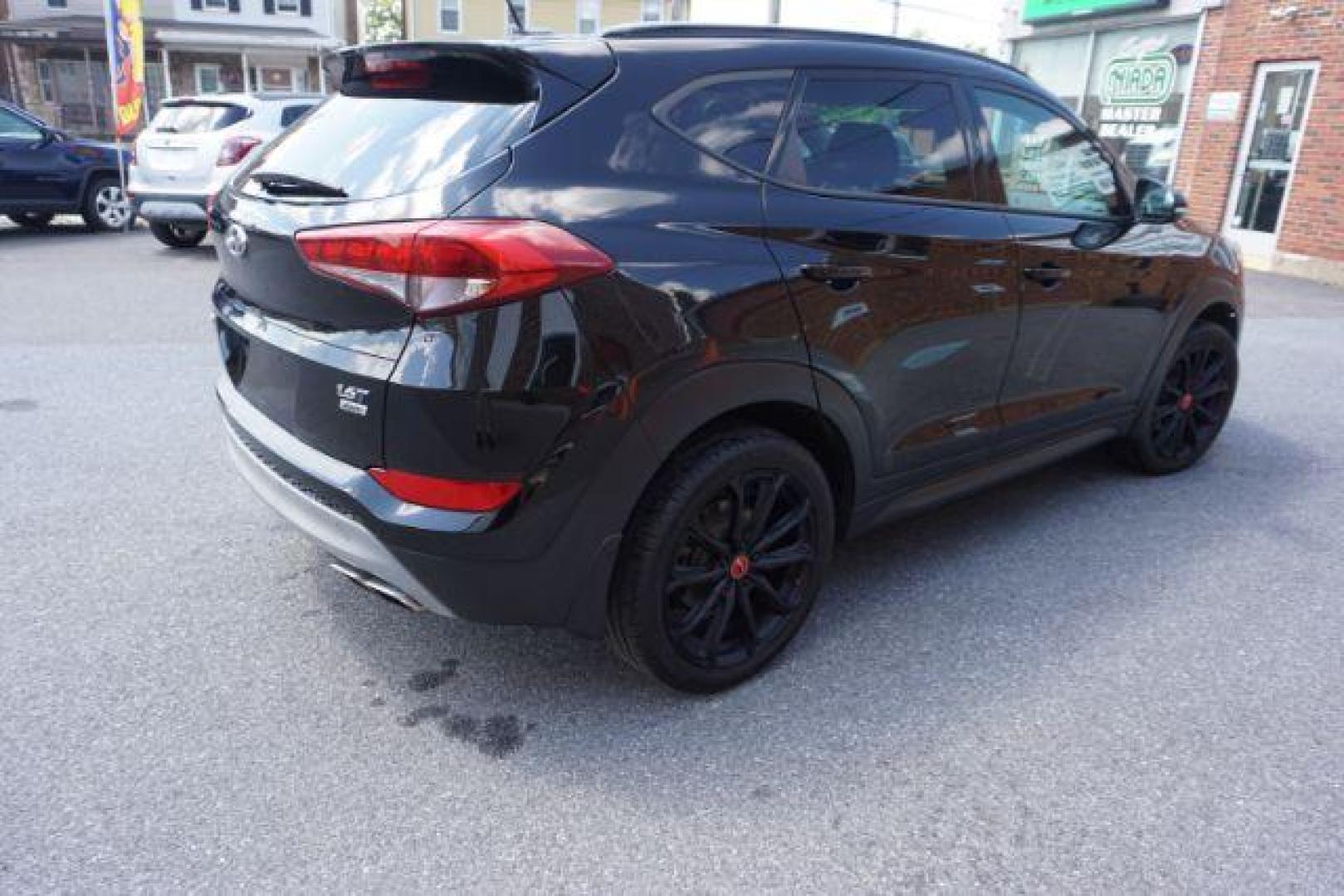 2017 Black Noir Pearl /Black Hyundai Tucson Night (KM8J3CA29HU) with an 1.6L I-4 gasoline direct injection engine, located at 312 Centre Ave, Schuylkill Haven, PA, 17972, (570) 593-5278, 40.638130, -76.177383 - Photo#5