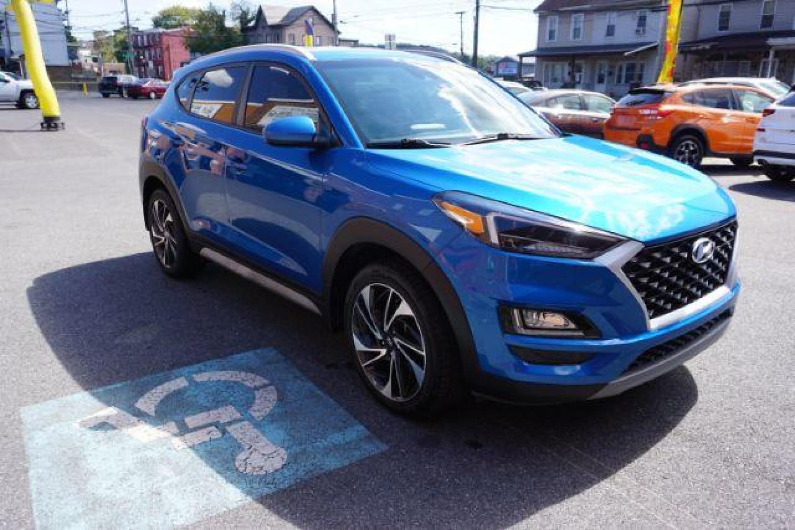 2021 Aqua Blue /Gray Hyundai Tucson Sport (KM8J3CALXMU) with an Theta 2.4L I-4 gasoline direct injection engine, located at 312 Centre Ave, Schuylkill Haven, PA, 17972, (570) 593-5278, 40.638130, -76.177383 - Photo#39