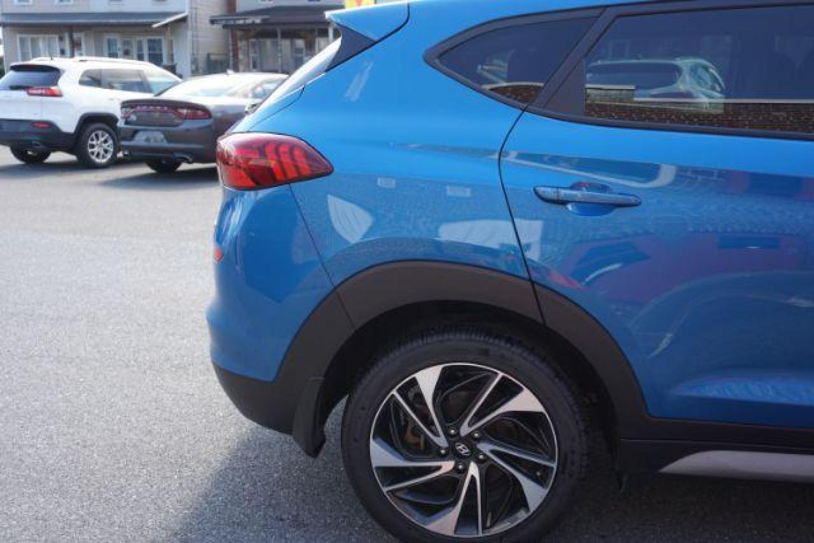 2021 Aqua Blue /Gray Hyundai Tucson Sport (KM8J3CALXMU) with an Theta 2.4L I-4 gasoline direct injection engine, located at 312 Centre Ave, Schuylkill Haven, PA, 17972, (570) 593-5278, 40.638130, -76.177383 - Photo#81