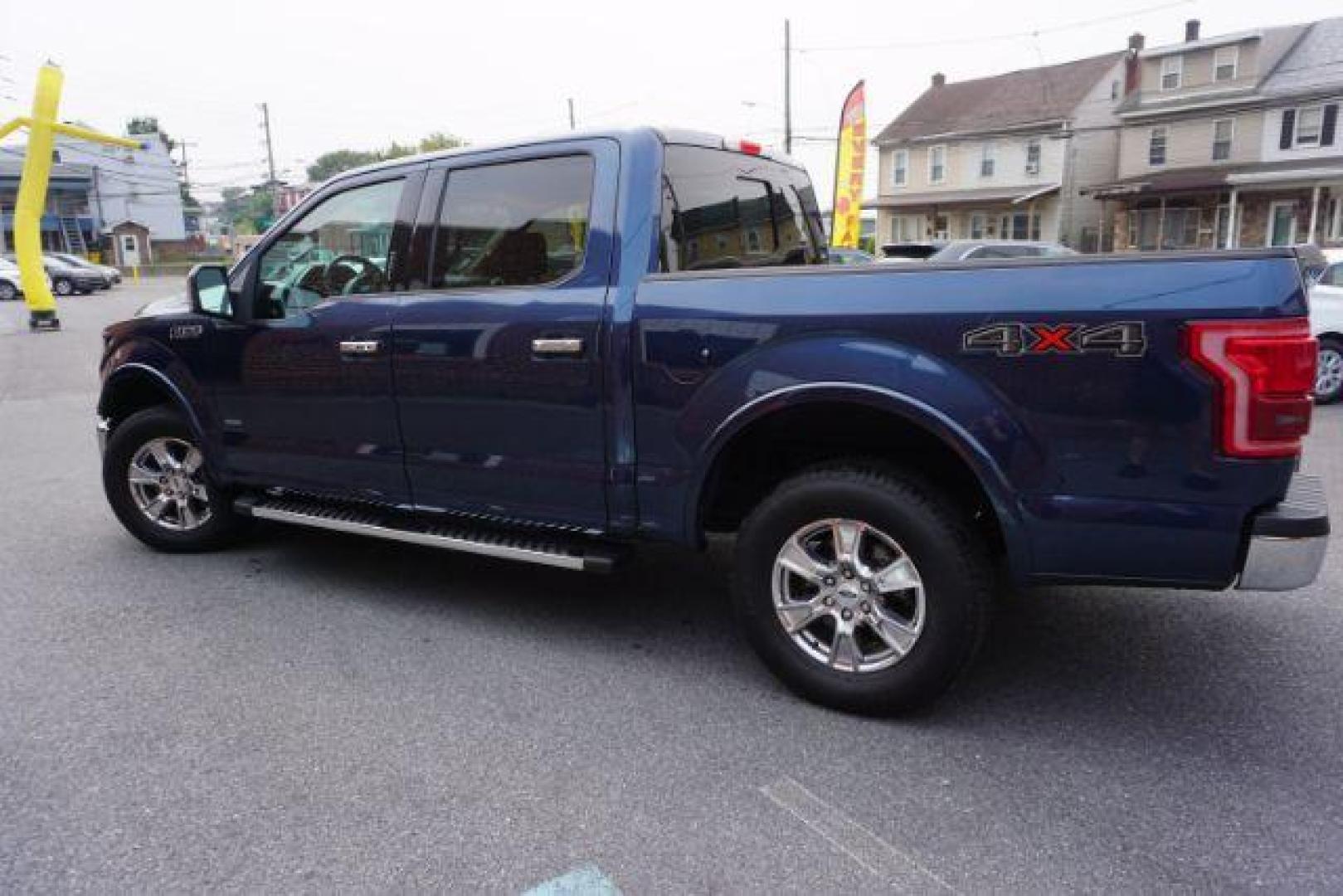 2017 Lightning Blue /Medium Light Camel Ford F-150 LARIAT (1FTEW1EP3HF) with an EcoBoost 2.7L V-6 gasoline direct injection engine, located at 312 Centre Ave, Schuylkill Haven, PA, 17972, (570) 593-5278, 40.638130, -76.177383 - Photo#3