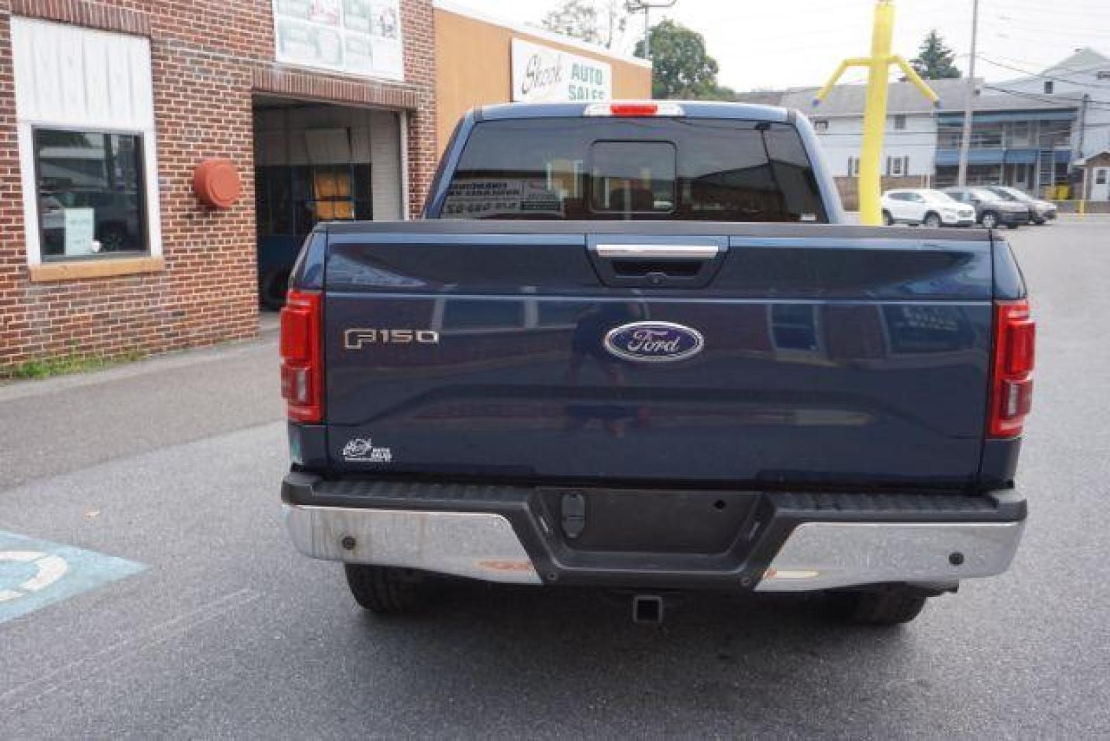 2017 Lightning Blue /Medium Light Camel Ford F-150 LARIAT (1FTEW1EP3HF) with an EcoBoost 2.7L V-6 gasoline direct injection engine, located at 312 Centre Ave, Schuylkill Haven, PA, 17972, (570) 593-5278, 40.638130, -76.177383 - Photo#9