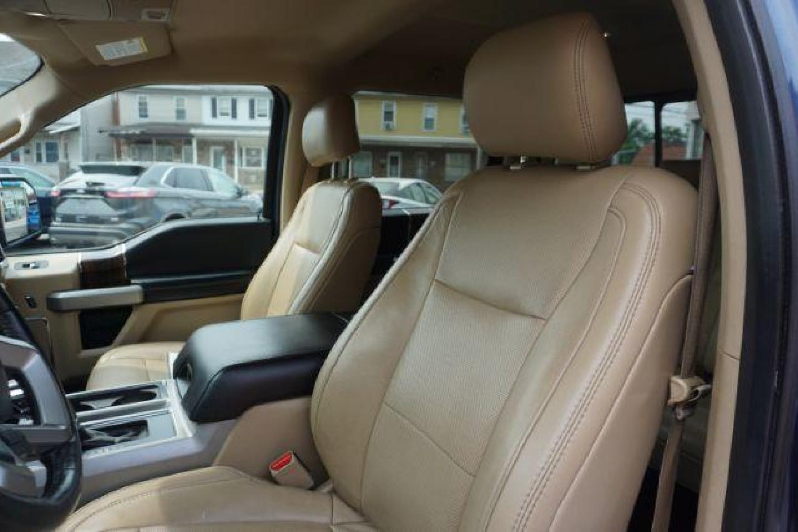 2017 Lightning Blue /Medium Light Camel Ford F-150 LARIAT (1FTEW1EP3HF) with an EcoBoost 2.7L V-6 gasoline direct injection engine, located at 312 Centre Ave, Schuylkill Haven, PA, 17972, (570) 593-5278, 40.638130, -76.177383 - Photo#14
