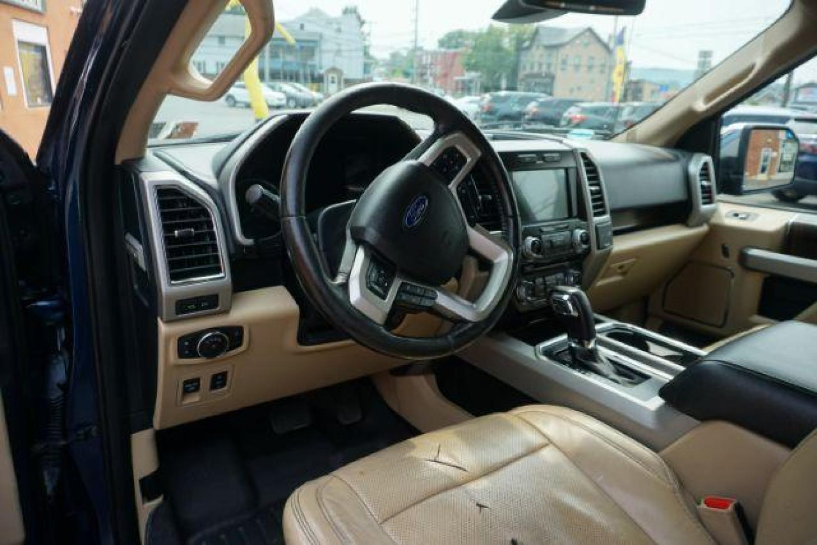 2017 Lightning Blue /Medium Light Camel Ford F-150 LARIAT (1FTEW1EP3HF) with an EcoBoost 2.7L V-6 gasoline direct injection engine, located at 312 Centre Ave, Schuylkill Haven, PA, 17972, (570) 593-5278, 40.638130, -76.177383 - Photo#15