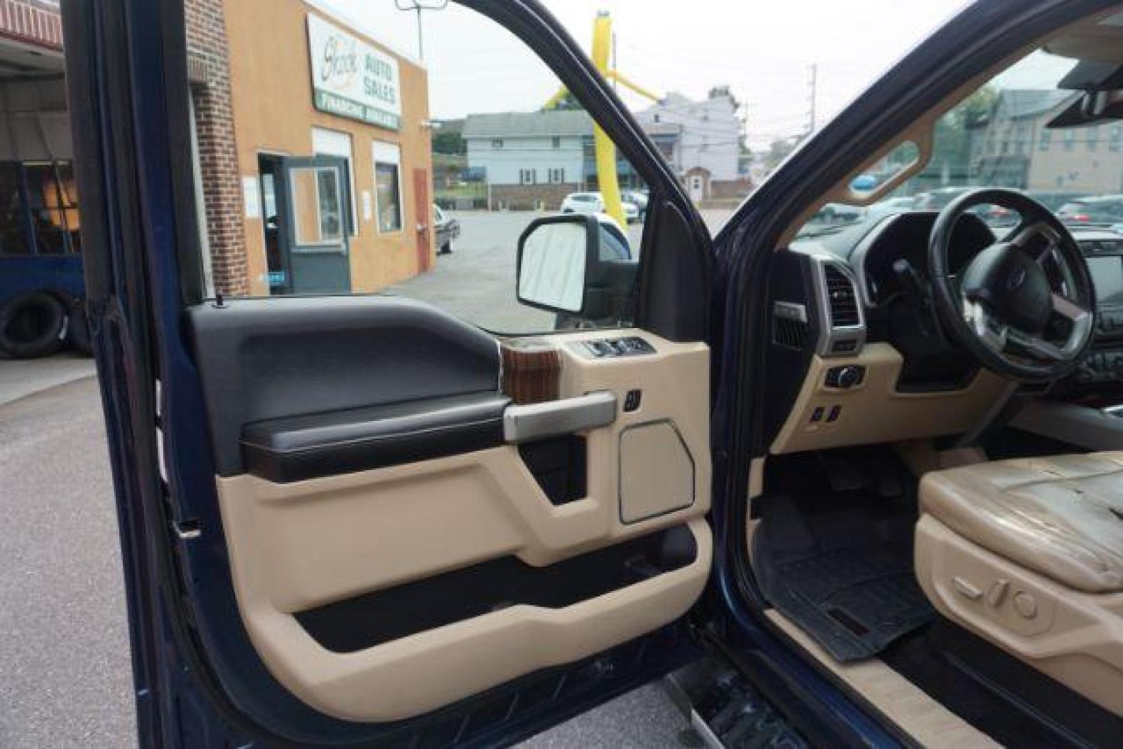 2017 Lightning Blue /Medium Light Camel Ford F-150 LARIAT (1FTEW1EP3HF) with an EcoBoost 2.7L V-6 gasoline direct injection engine, located at 312 Centre Ave, Schuylkill Haven, PA, 17972, (570) 593-5278, 40.638130, -76.177383 - Photo#16