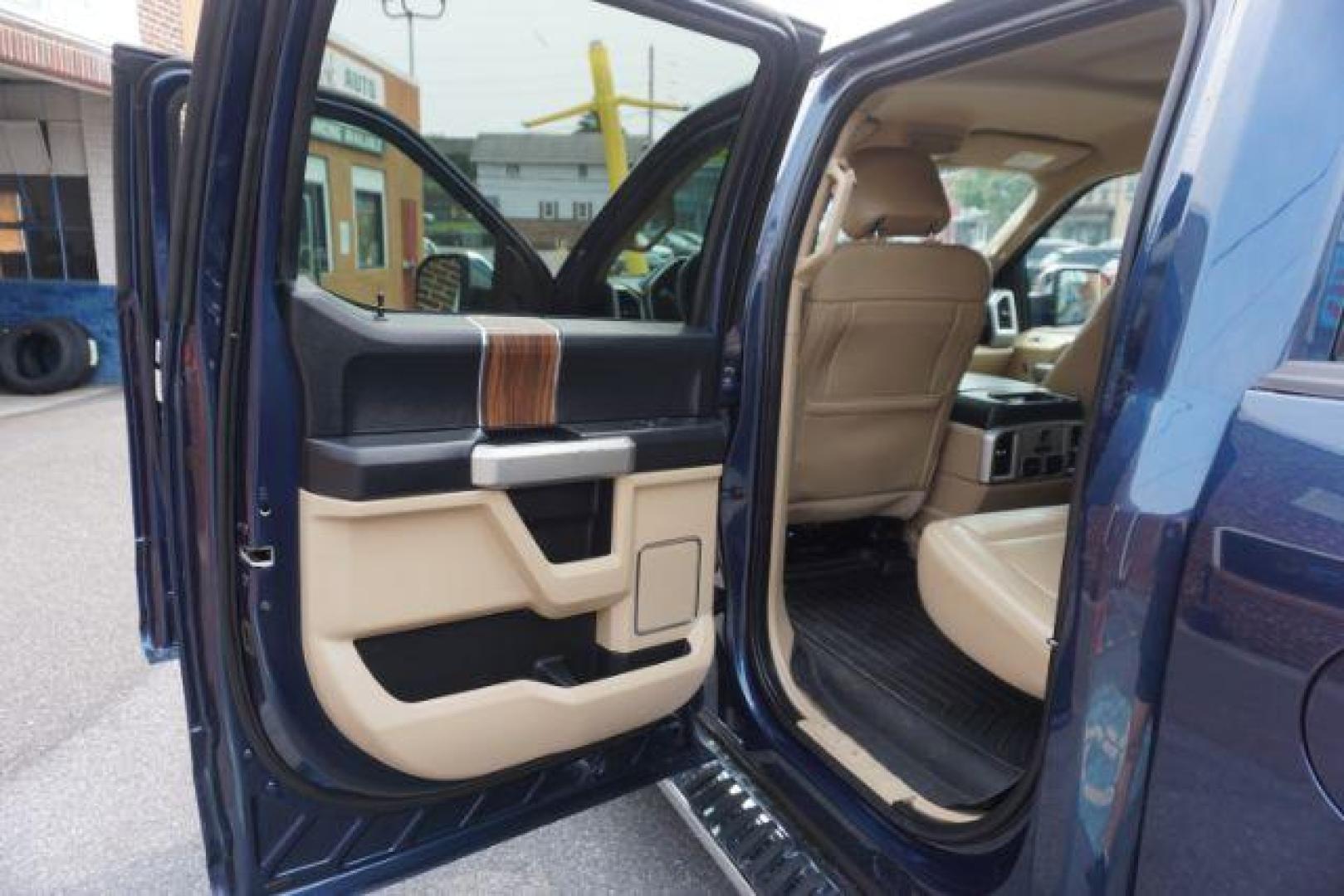 2017 Lightning Blue /Medium Light Camel Ford F-150 LARIAT (1FTEW1EP3HF) with an EcoBoost 2.7L V-6 gasoline direct injection engine, located at 312 Centre Ave, Schuylkill Haven, PA, 17972, (570) 593-5278, 40.638130, -76.177383 - Photo#19