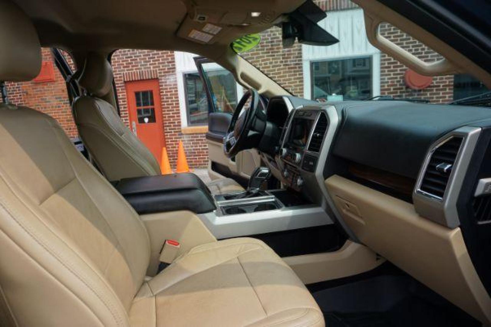 2017 Lightning Blue /Medium Light Camel Ford F-150 LARIAT (1FTEW1EP3HF) with an EcoBoost 2.7L V-6 gasoline direct injection engine, located at 312 Centre Ave, Schuylkill Haven, PA, 17972, (570) 593-5278, 40.638130, -76.177383 - Photo#21