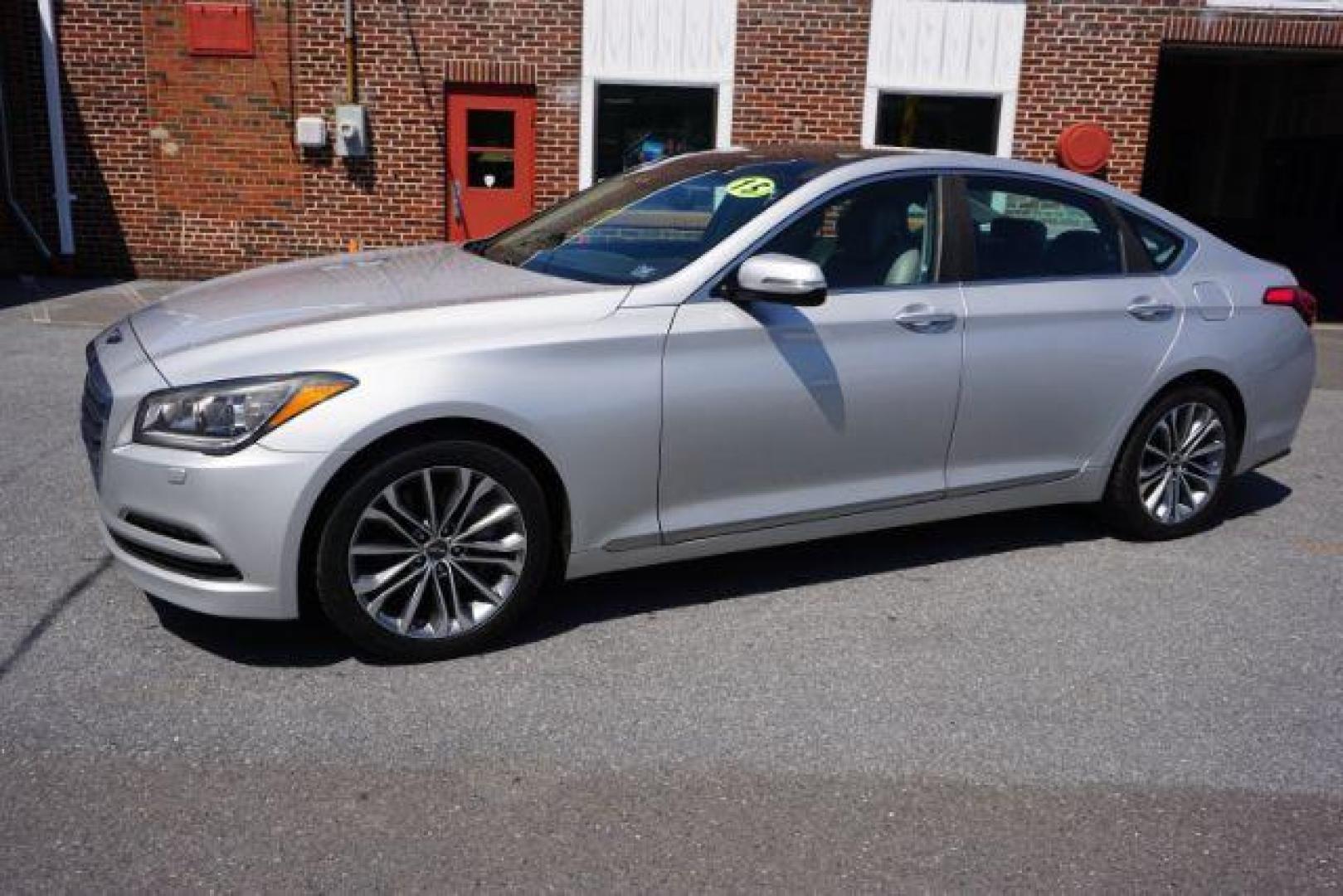 2015 Empire State Gray /Grey Hyundai Genesis 3.8 (KMHGN4JE0FU) with an Lambda 3.8L V-6 gasoline direct injection engine, located at 312 Centre Ave, Schuylkill Haven, PA, 17972, (570) 593-5278, 40.638130, -76.177383 - Photo#2