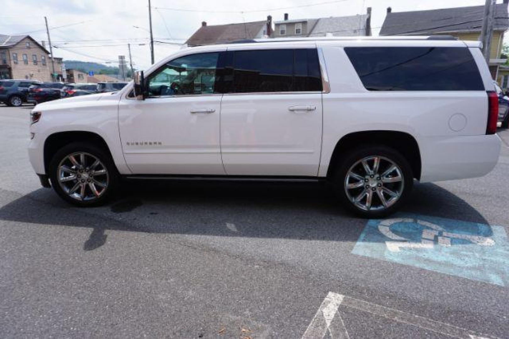 2018 Summit White /Jet Black Chevrolet Suburban Premier (1GNSKJKC3JR) with an EcoTec3 5.3L V-8 gasoline direct injection engine, located at 312 Centre Ave, Schuylkill Haven, PA, 17972, (570) 593-5278, 40.638130, -76.177383 - Photo#0