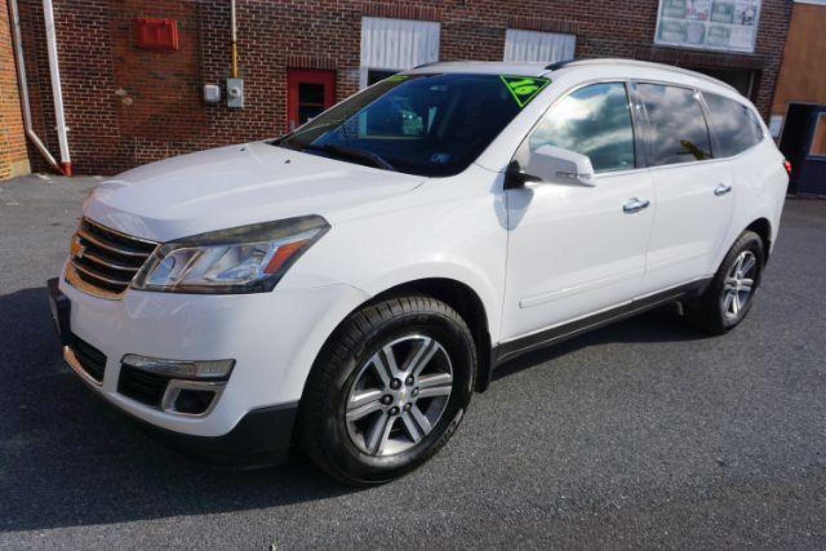 2016 Summit White /Dark Titanium/Light Titanium Chevrolet Traverse 1LT (1GNKVGKD3GJ) with an 3.6L V-6 gasoline direct injection engine, located at 312 Centre Ave, Schuylkill Haven, PA, 17972, (570) 593-5278, 40.638130, -76.177383 - Photo#2