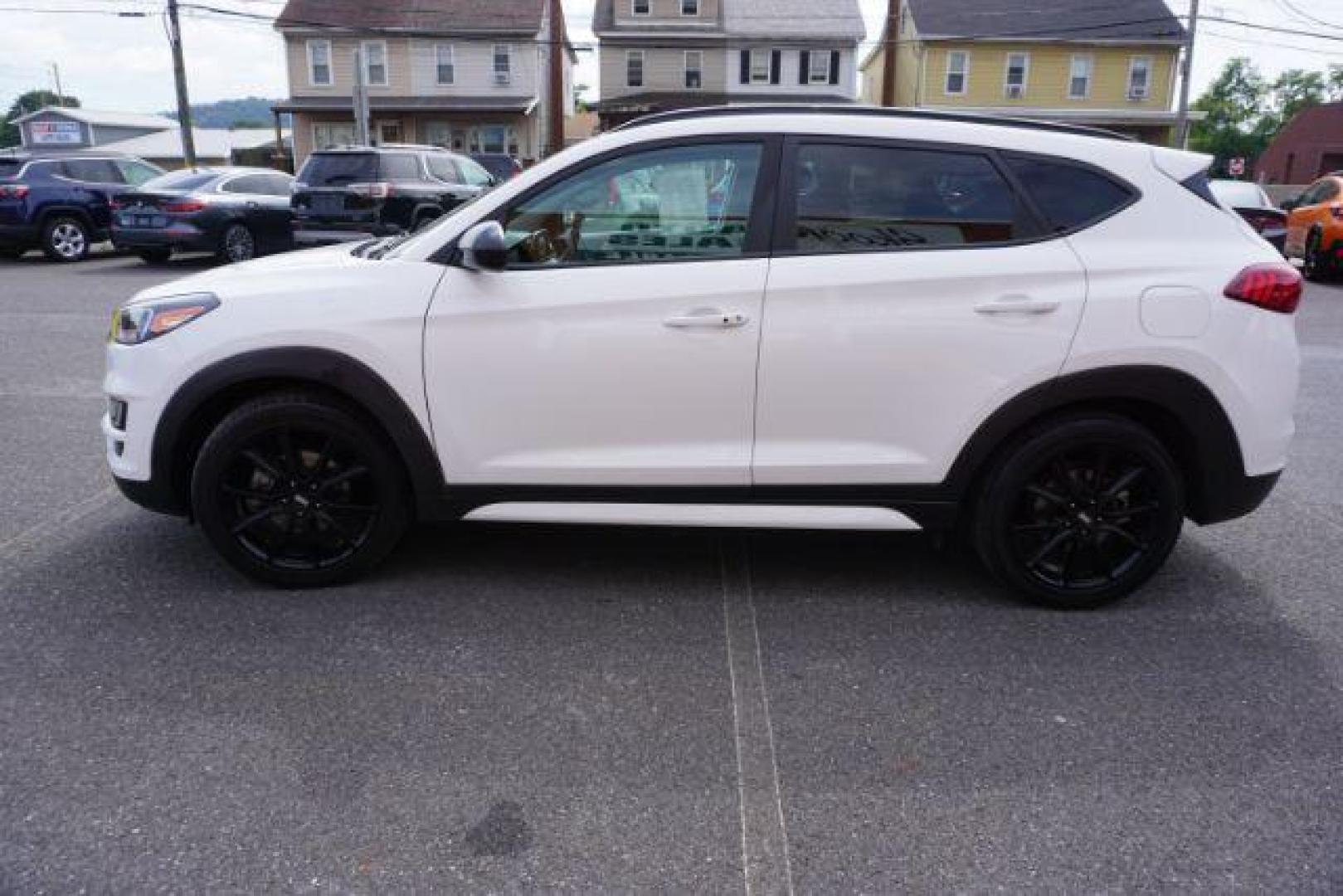 2019 Dazzling White /Black Hyundai Tucson Night (KM8J3CAL0KU) with an Theta 2.4L I-4 gasoline direct injection engine, located at 312 Centre Ave, Schuylkill Haven, PA, 17972, (570) 593-5278, 40.638130, -76.177383 - Photo#0