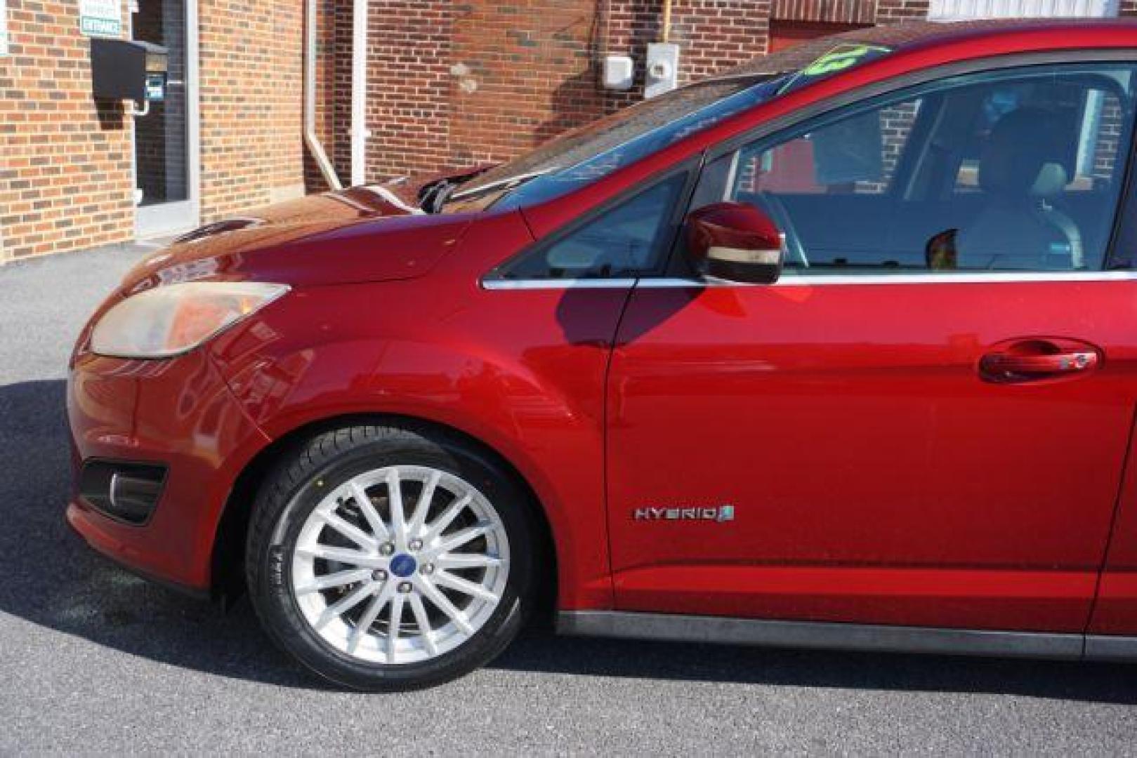 2013 Ruby Red Metallic Tinted Clearcoat /Charcoal Black Ford C-Max Hybrid SEL (1FADP5BU9DL) with an 2L I-4 DOHC engine, located at 312 Centre Ave, Schuylkill Haven, PA, 17972, (570) 593-5278, 40.638130, -76.177383 - Photo#3