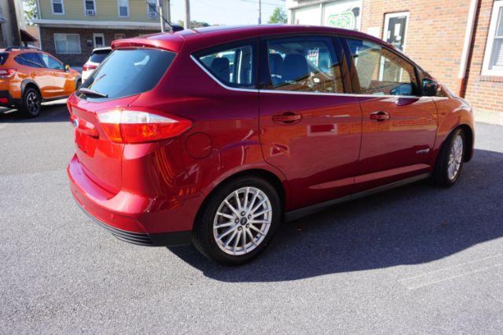 2013 Ruby Red Metallic Tinted Clearcoat /Charcoal Black Ford C-Max Hybrid SEL (1FADP5BU9DL) with an 2L I-4 DOHC engine, located at 312 Centre Ave, Schuylkill Haven, PA, 17972, (570) 593-5278, 40.638130, -76.177383 - Photo#11