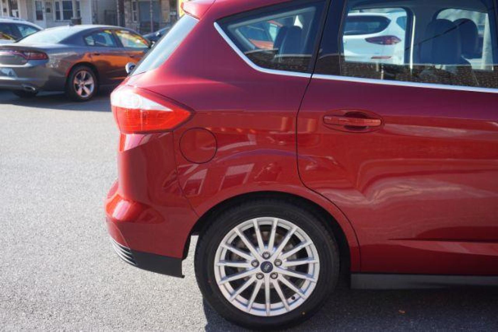 2013 Ruby Red Metallic Tinted Clearcoat /Charcoal Black Ford C-Max Hybrid SEL (1FADP5BU9DL) with an 2L I-4 DOHC engine, located at 312 Centre Ave, Schuylkill Haven, PA, 17972, (570) 593-5278, 40.638130, -76.177383 - Photo#14