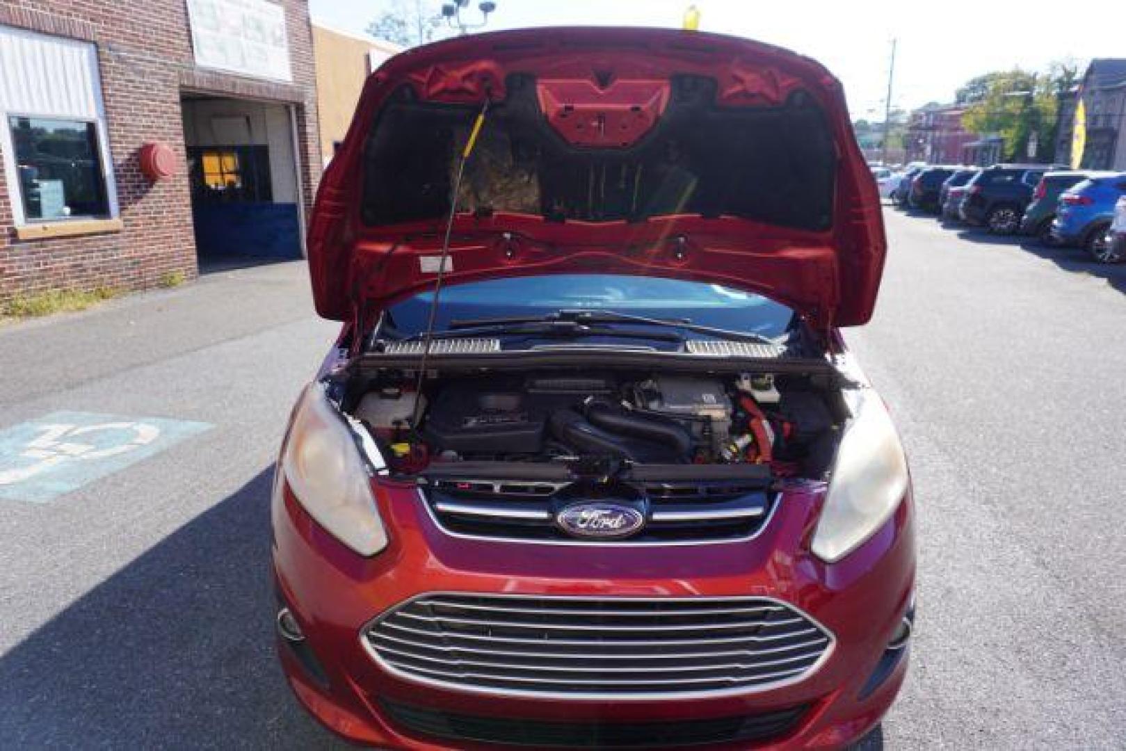 2013 Ruby Red Metallic Tinted Clearcoat /Charcoal Black Ford C-Max Hybrid SEL (1FADP5BU9DL) with an 2L I-4 DOHC engine, located at 312 Centre Ave, Schuylkill Haven, PA, 17972, (570) 593-5278, 40.638130, -76.177383 - Photo#17