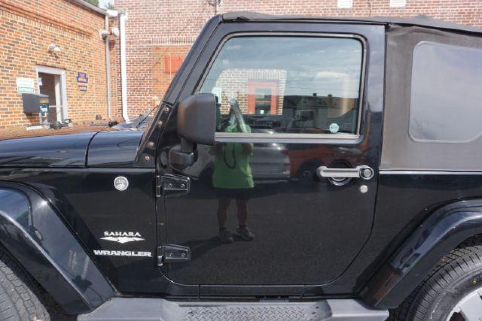 2010 Black Clearcoat/Black Soft Top /Dark Khaki/Medium Khaki Jeep Wrangler Sahara (1J4GA5D10AL) with an 3.8L V-6 regular unleaded engine, located at 312 Centre Ave, Schuylkill Haven, PA, 17972, (570) 593-5278, 40.638130, -76.177383 - Photo#4