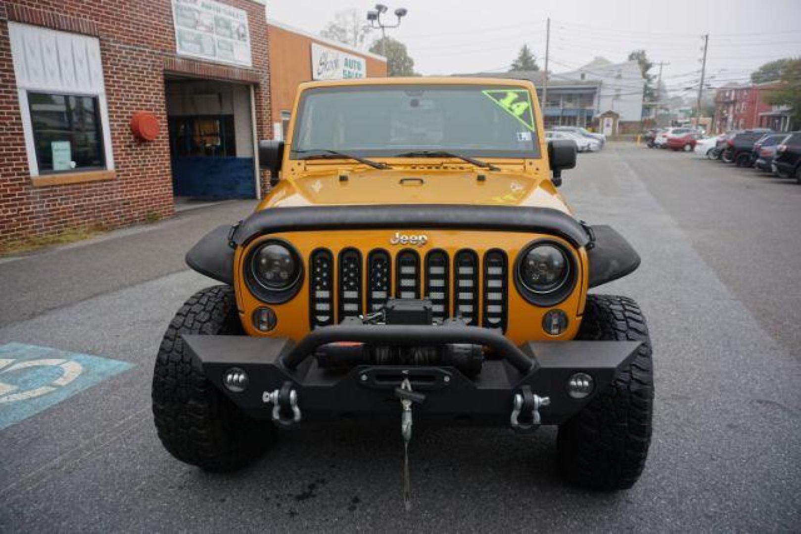 2014 Anvil Clear Coat /Dark Saddle/Black Jeep Wrangler Unlimited Rubicon (1C4BJWFG5EL) with an 3.6L V-6 DOHC engine, located at 312 Centre Ave, Schuylkill Haven, PA, 17972, (570) 593-5278, 40.638130, -76.177383 - Photo#1