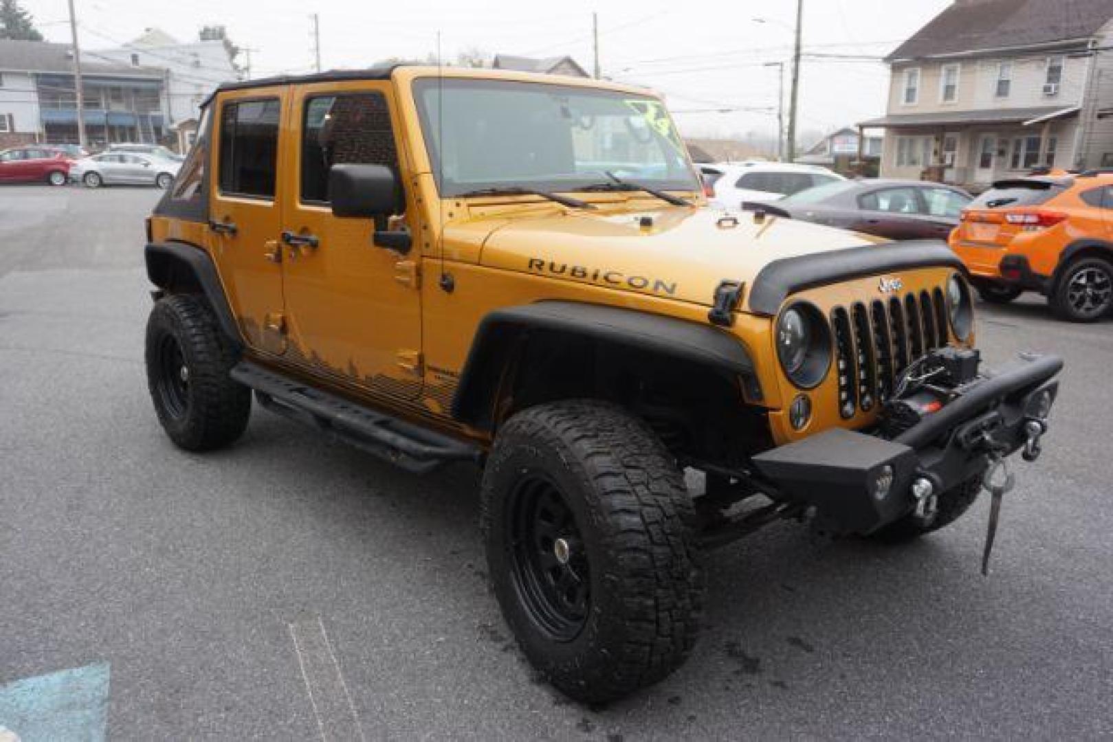 2014 Anvil Clear Coat /Dark Saddle/Black Jeep Wrangler Unlimited Rubicon (1C4BJWFG5EL) with an 3.6L V-6 DOHC engine, located at 312 Centre Ave, Schuylkill Haven, PA, 17972, (570) 593-5278, 40.638130, -76.177383 - Photo#17
