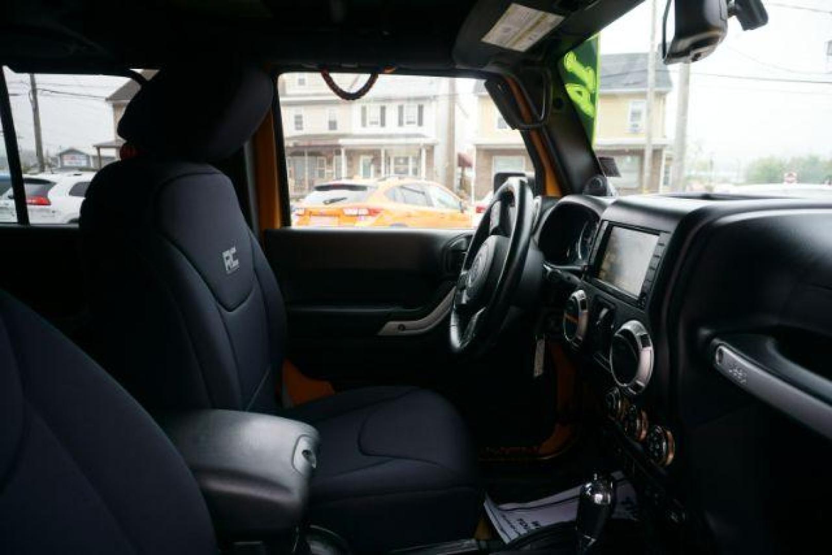 2014 Anvil Clear Coat /Dark Saddle/Black Jeep Wrangler Unlimited Rubicon (1C4BJWFG5EL) with an 3.6L V-6 DOHC engine, located at 312 Centre Ave, Schuylkill Haven, PA, 17972, (570) 593-5278, 40.638130, -76.177383 - Photo#43