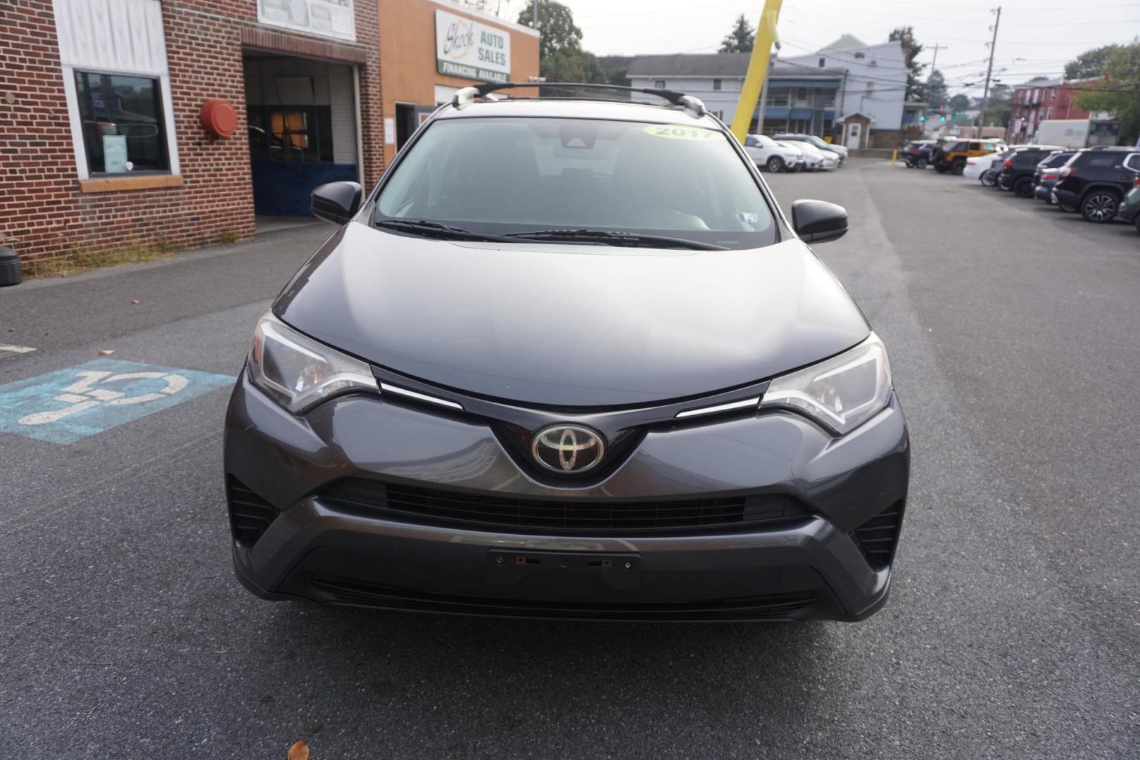 2017 MAGNETIC GRAY METALL TOYOTA RAV4 LE (JTMBFREV2HD) with an 2.5L I4 F DOHC 16V engine, AUTOMATIC transmission, located at 312 Centre Ave, Schuylkill Haven, PA, 17972, (570) 593-5278, 40.638130, -76.177383- Photo#1