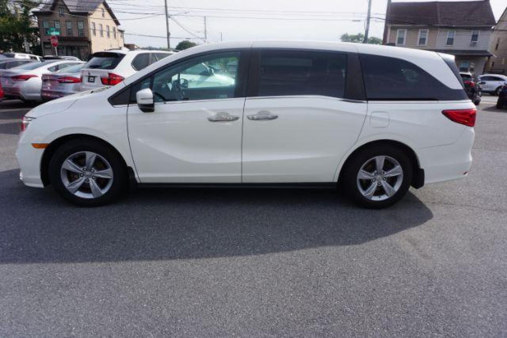2019 White Diamond Pearl /Beige Honda Odyssey EX (5FNRL6H53KB) with an 3.5L V-6 gasoline direct injection engine, located at 312 Centre Ave, Schuylkill Haven, PA, 17972, (570) 593-5278, 40.638130, -76.177383 - Photo#71