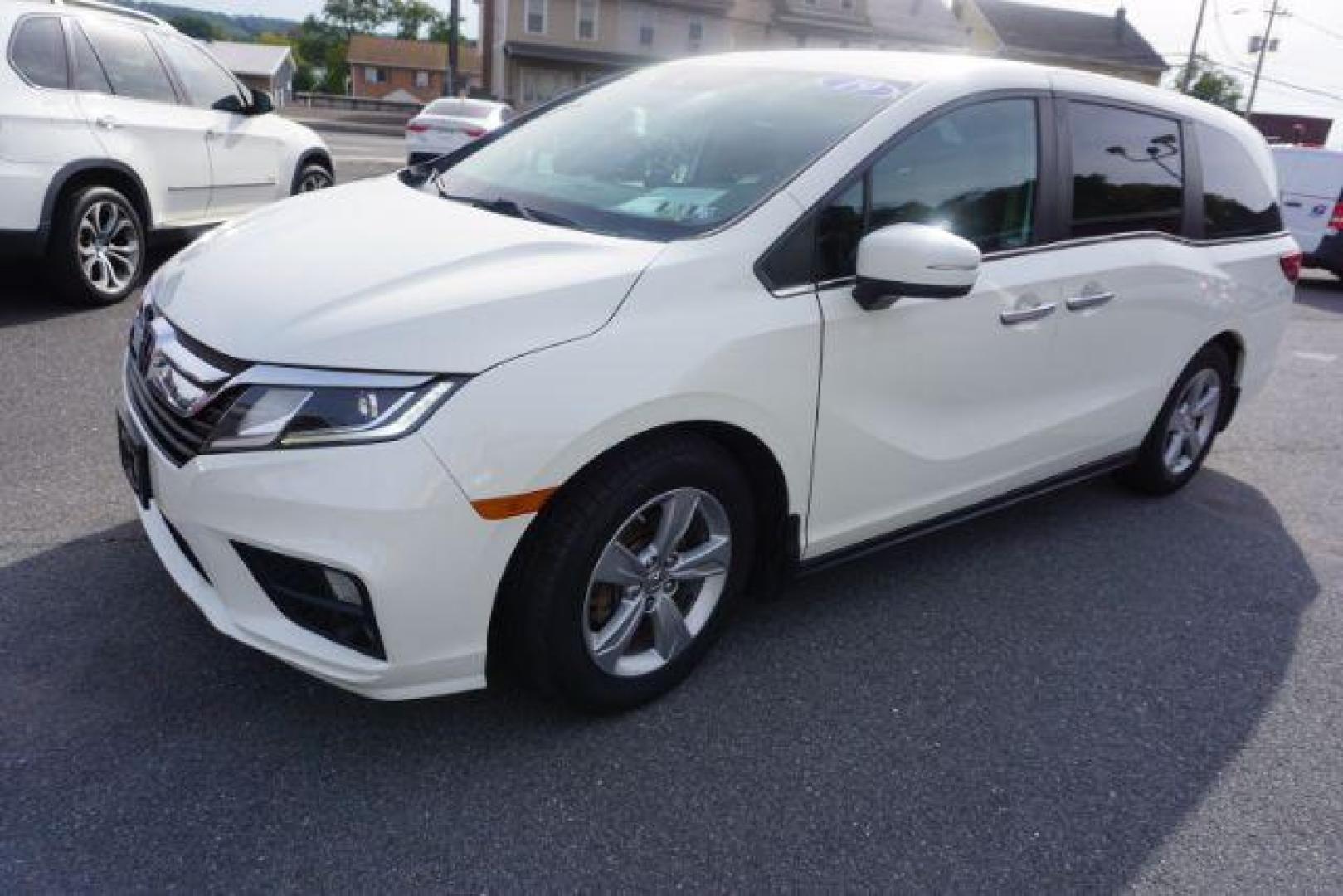 2019 White Diamond Pearl /Beige Honda Odyssey EX (5FNRL6H53KB) with an 3.5L V-6 gasoline direct injection engine, located at 312 Centre Ave, Schuylkill Haven, PA, 17972, (570) 593-5278, 40.638130, -76.177383 - Photo#73